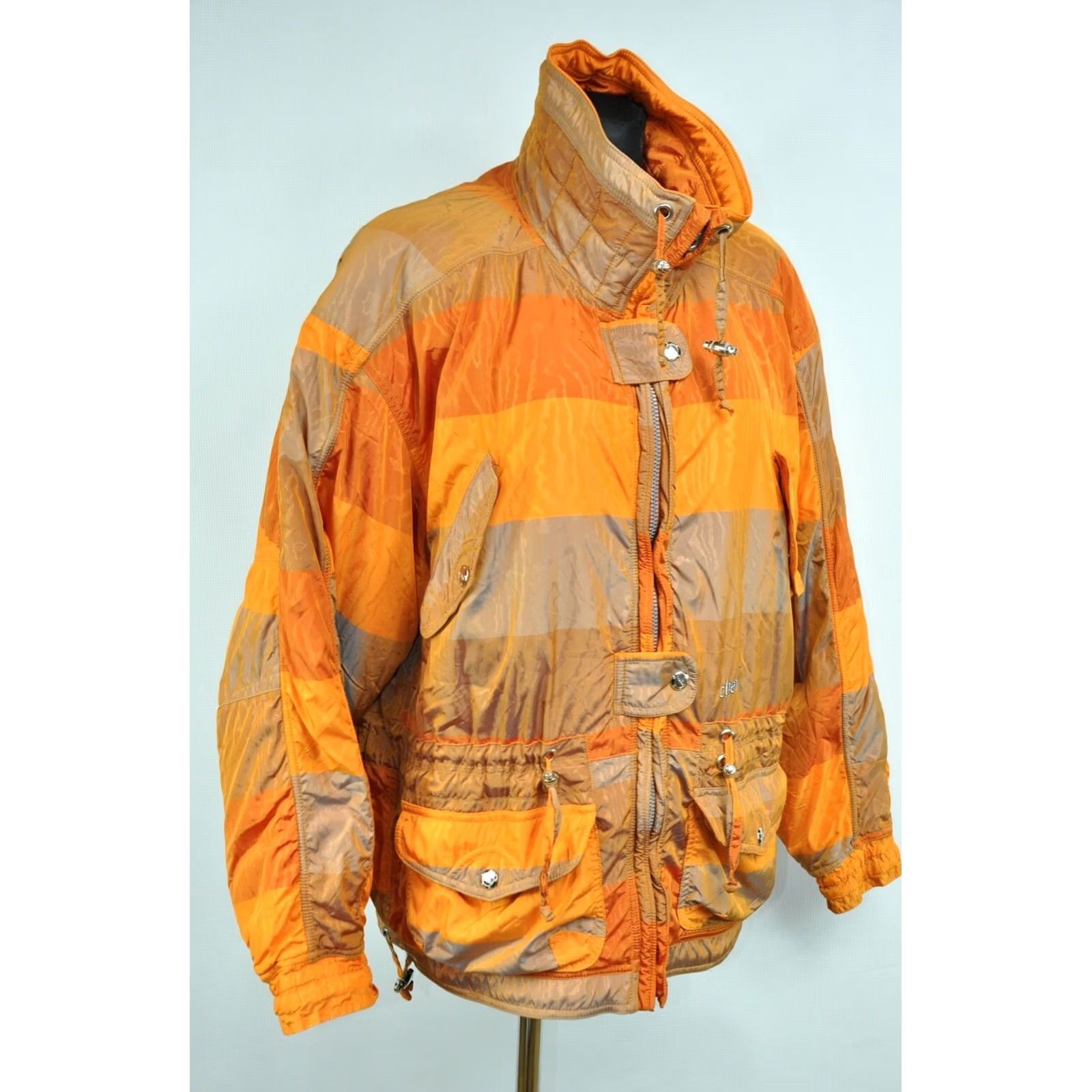Vintage Chervo Jacket Women Ski Jacket, Size 44, Orange, 70% Polyamide 30% Polyester, Zip Closure, Regular, Vintage: No, Solid Pattern, Made in Italy Size M / US 6-8 / IT 42-44 - 6 Thumbnail