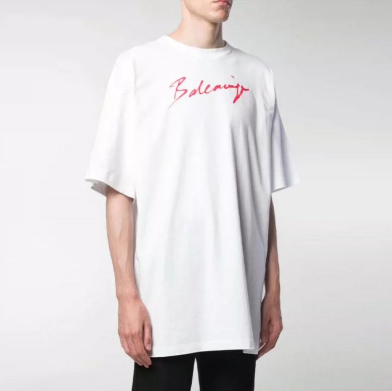 Balenciaga Balenciaga Short-sleeve T-shirt, XXS size, red letter logo Size US XXS / EU 40 - 2 Thumbnail