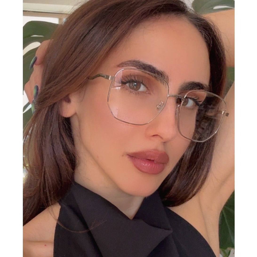 Gucci NEW Gucci GG0973O Silver Metal Oversized Square Frames Size ONE SIZE - 1 Thumbnail
