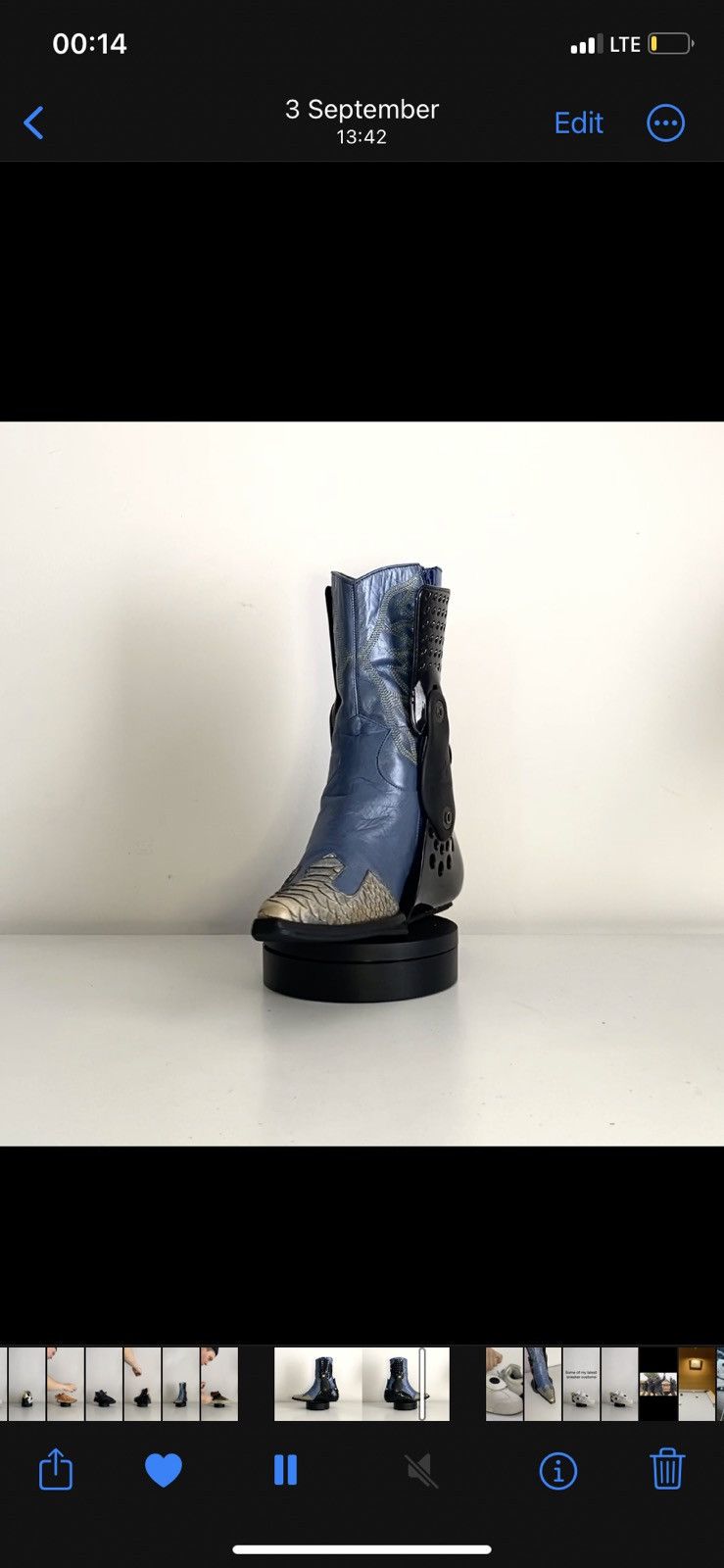 Alpinestars × Japanese Brand × Vintage 1of1 Cowboy Boots Size US 6.5 / IT 36.5 - 5 Thumbnail