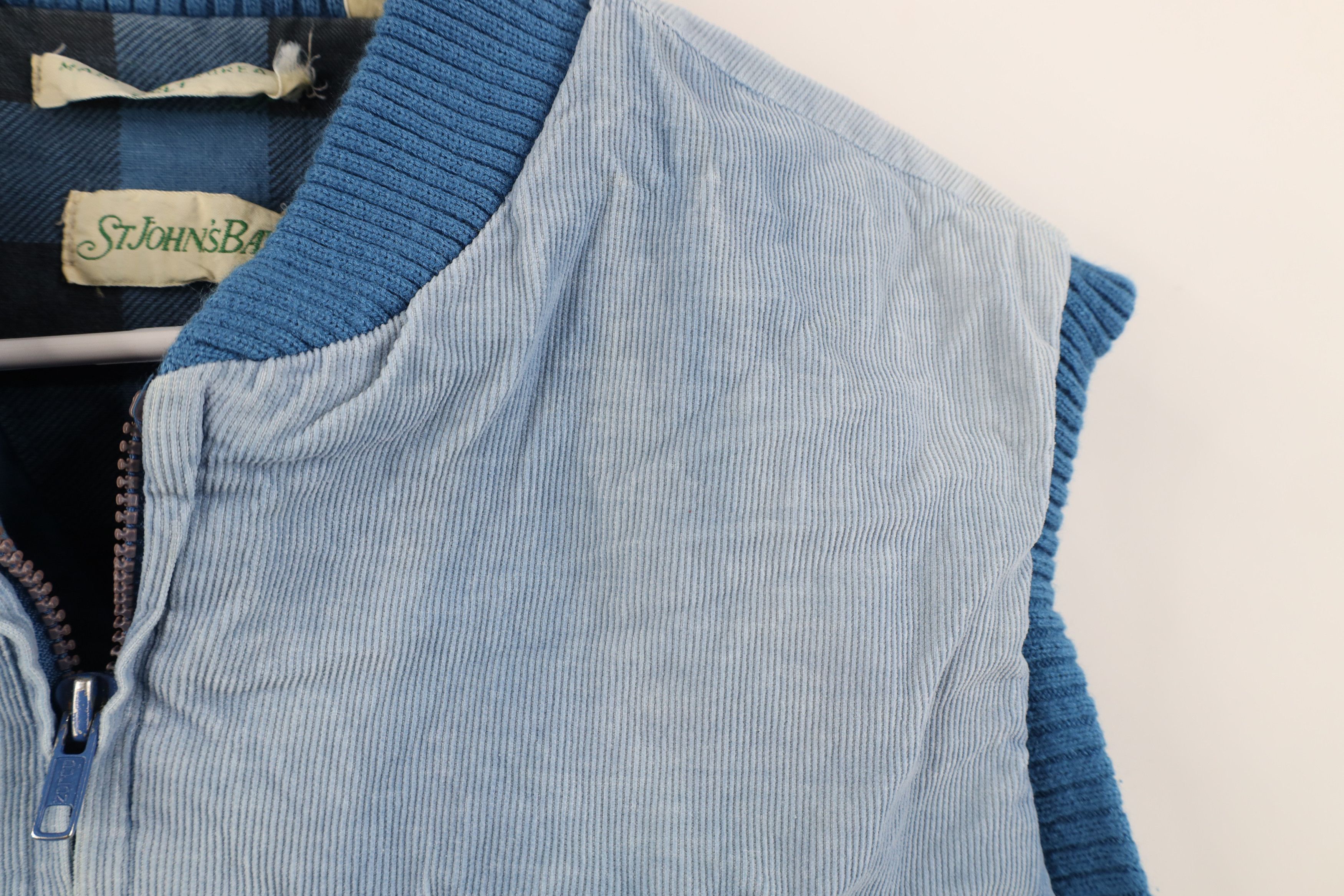 Vintage Vintage 90s Streetwear Quilted Corduroy Vest Jacket Blue Size US XXL / EU 58 / 5 - 6 Thumbnail