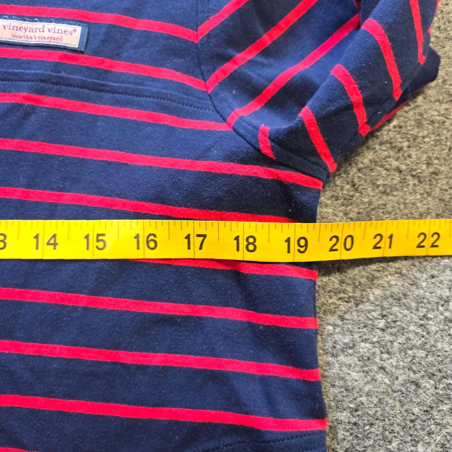Vineyard Vines Vineyard Vines Hoodie Womens M Blue Red Stripe Preppy Nautical Sweatshirt Pullover Hooded Regular Knit Cotton Logo Modern Spring Fall Winter Size M / US 6-8 / IT 42-44 - 6 Thumbnail
