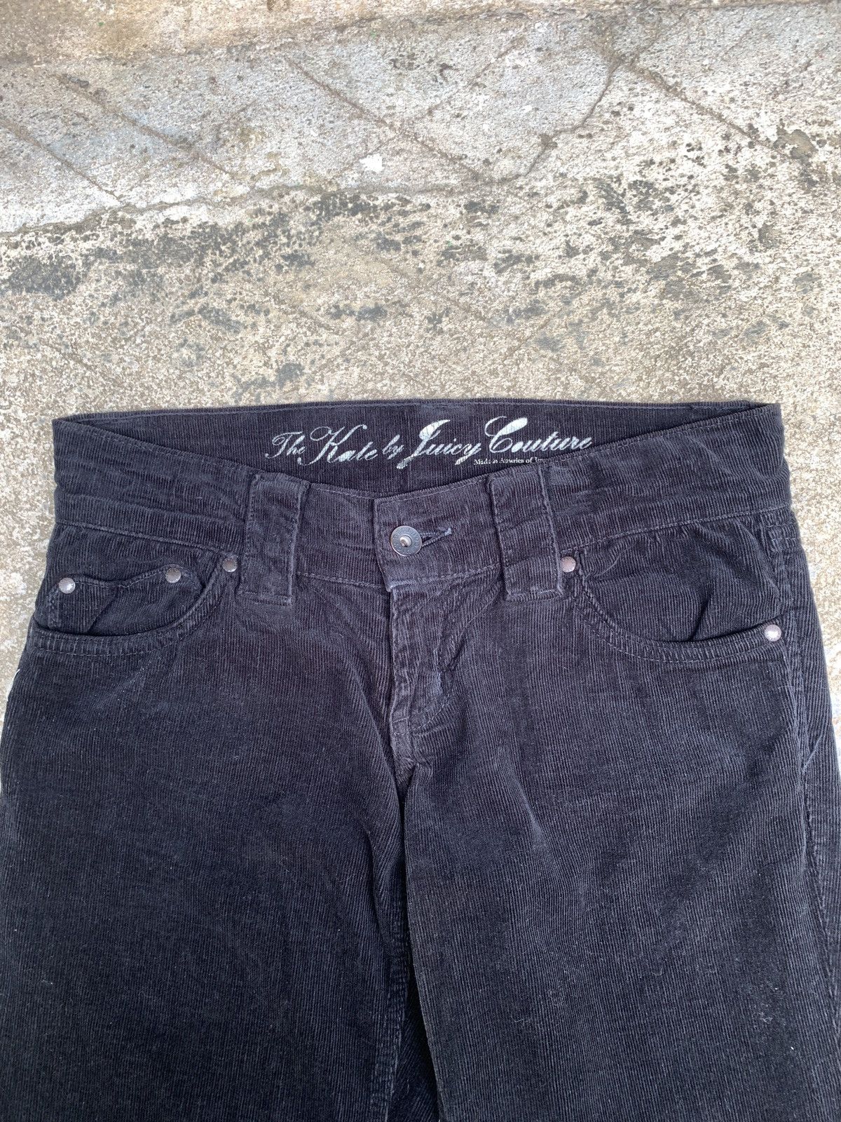 Juicy Couture × Juicy Couture Jeans The Kate by Juicy Couture Black Lovey Pocket Corduroy Pants Size 29" - 4 Thumbnail
