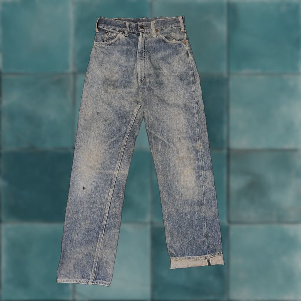 Bally VINTAGE Bally True VTG 40s 50s Redline Selvedge Denim Jeans 1950s Levi’s Big E 27x30 Size US 27 - 1 Thumbnail
