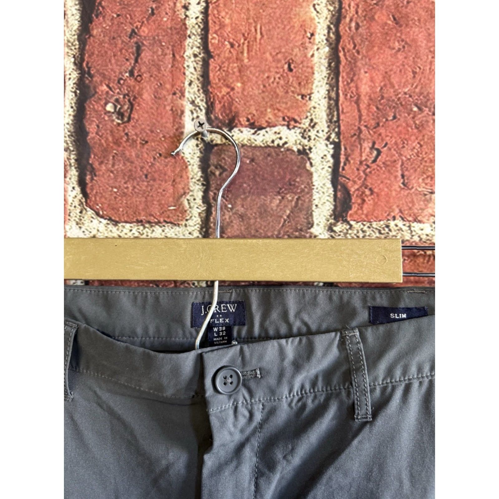 J.Crew J. Crew Mens Gray Chino Flex Slim Pants Size 38 x 32 - Regular Fit, Chino, Pants, Gray, Slimming, 38, 32" Inseam, Mens Size US 38 / EU 54 - 3 Thumbnail