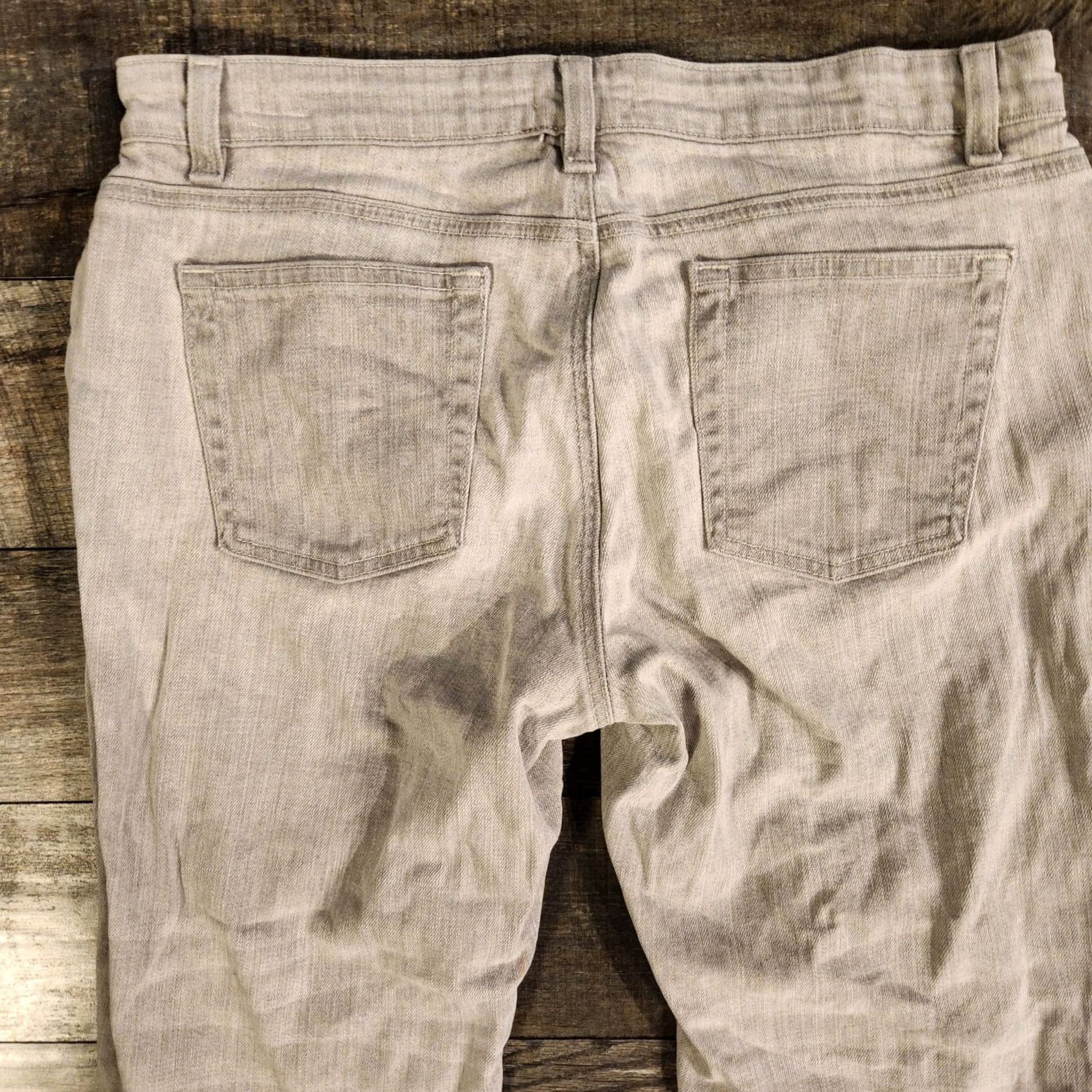 Eileen Fisher Eileen Fisher Women Petite Jeans Gray Denim Straight Size 10P Size 32" / US 10 / IT 46 - 6 Thumbnail