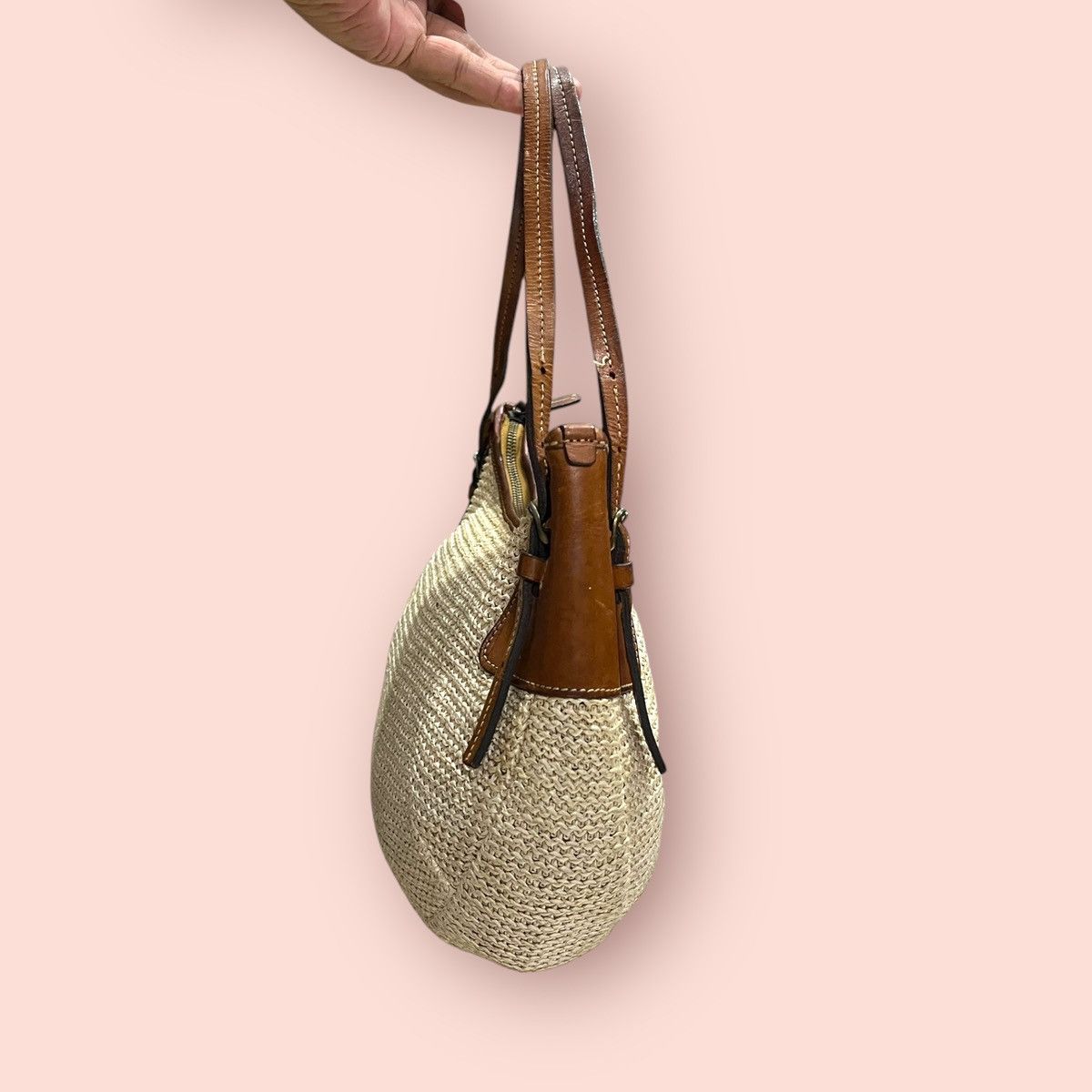 Edition Japan × Japanese Brand × Vintage VINTAGE SAZABY JAPAN CROCHET STRAW / LEATHER STRAPS HANDBAG Size ONE SIZE - 13 Thumbnail