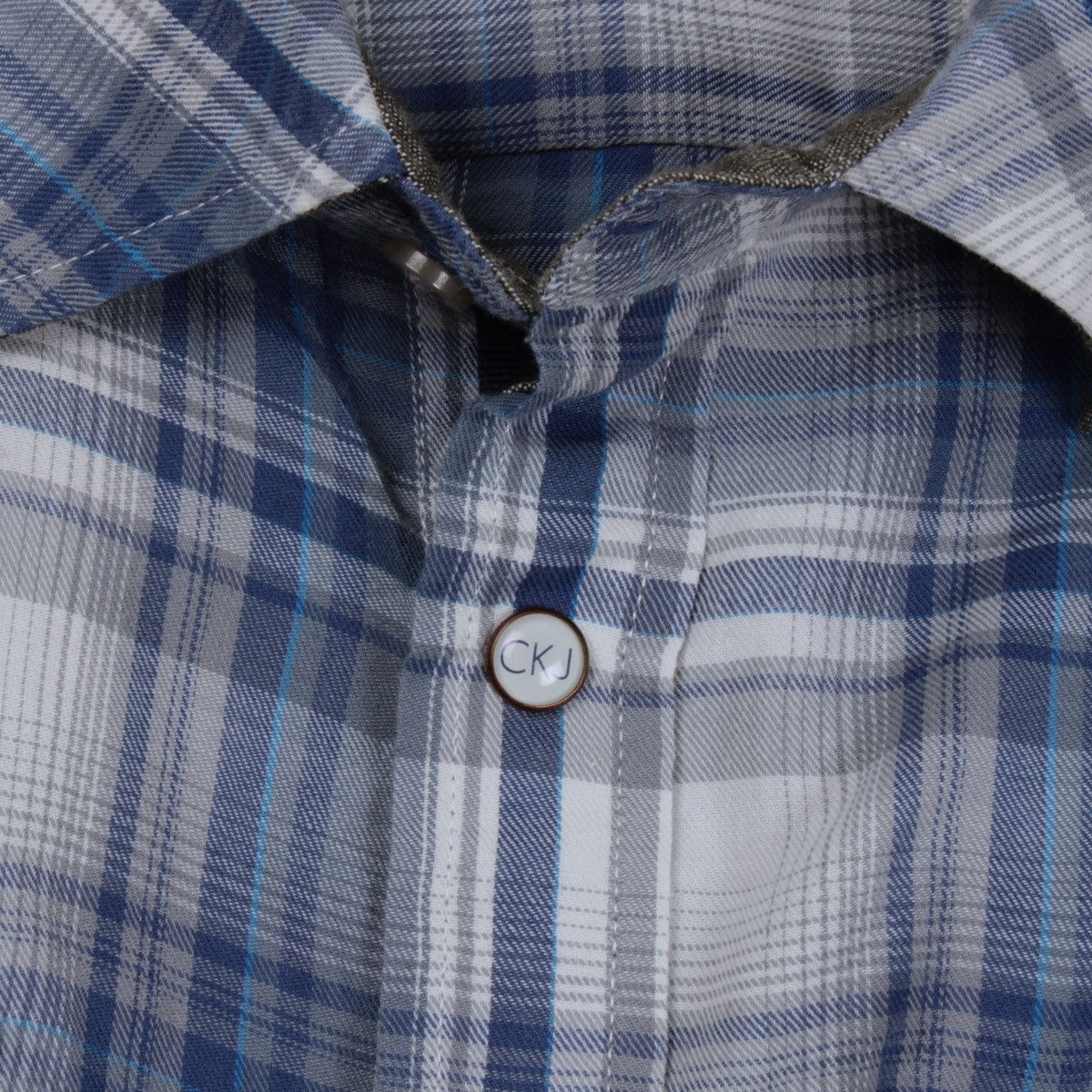 Calvin Klein × Designer CKJ Calvin Klein Jeans Lightweight Long Sleeve Plaid Shirt Size US XL / EU 56 / 4 - 12 Thumbnail