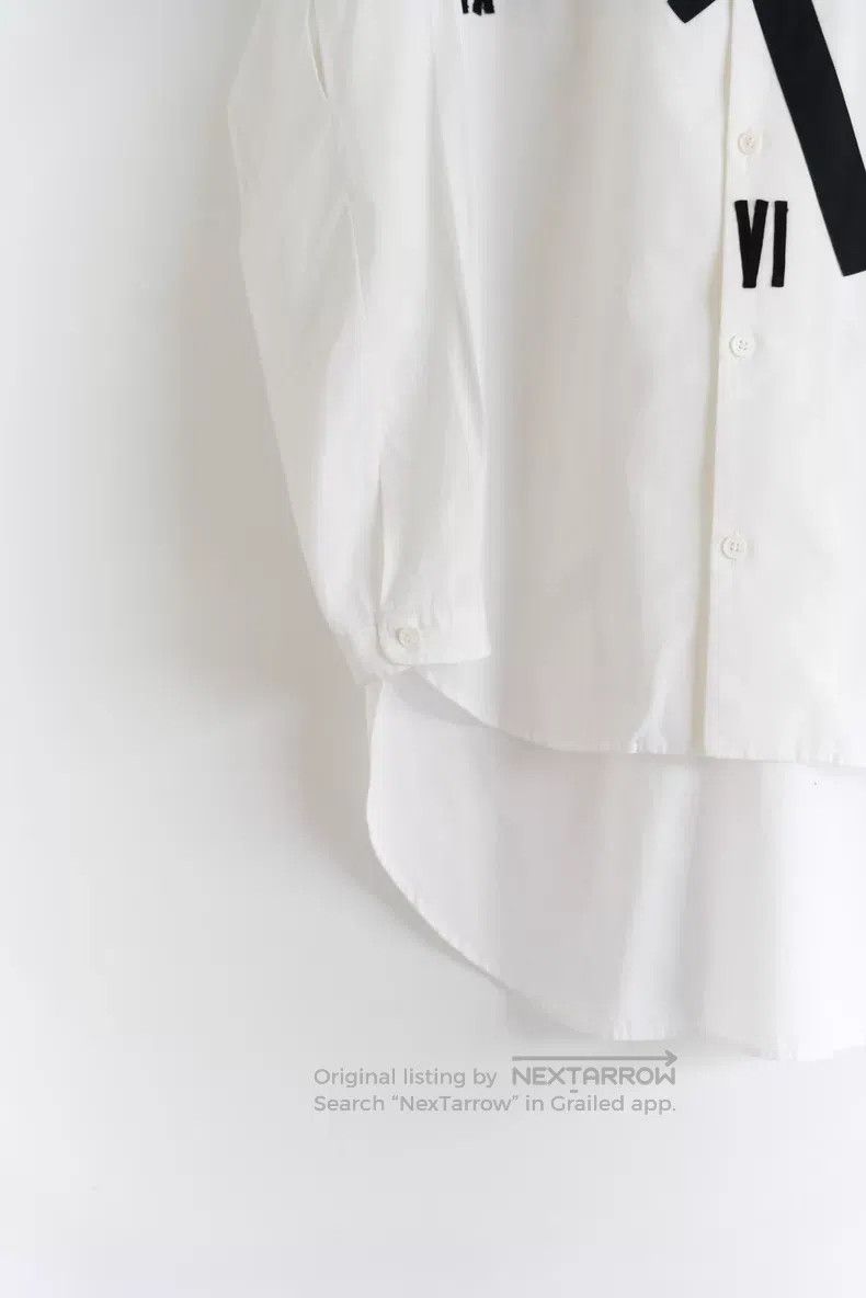 Yohji Yamamoto Yohji Yamamoto 14ss clock embroidered white shirt Size US L / EU 52-54 / 3 - 6 Thumbnail