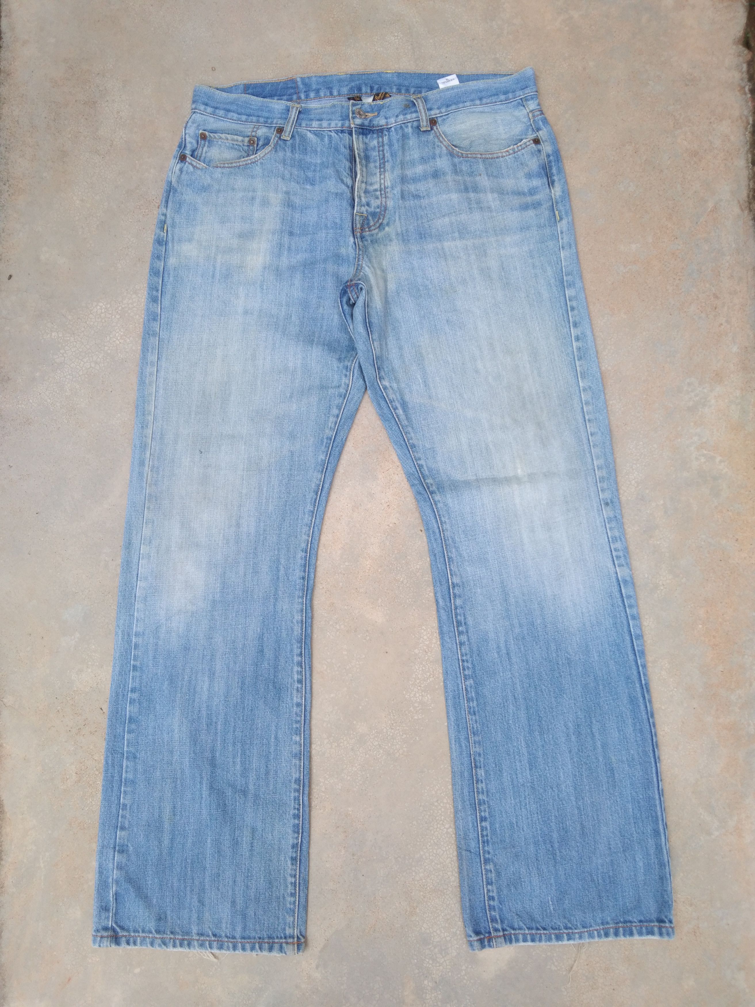 Japanese Brand × Jean × Vintage Vintage Distressed Flared Lucky Brand Boot Cut Jeans 36x34 Size US 36 / EU 52 - 1 Thumbnail
