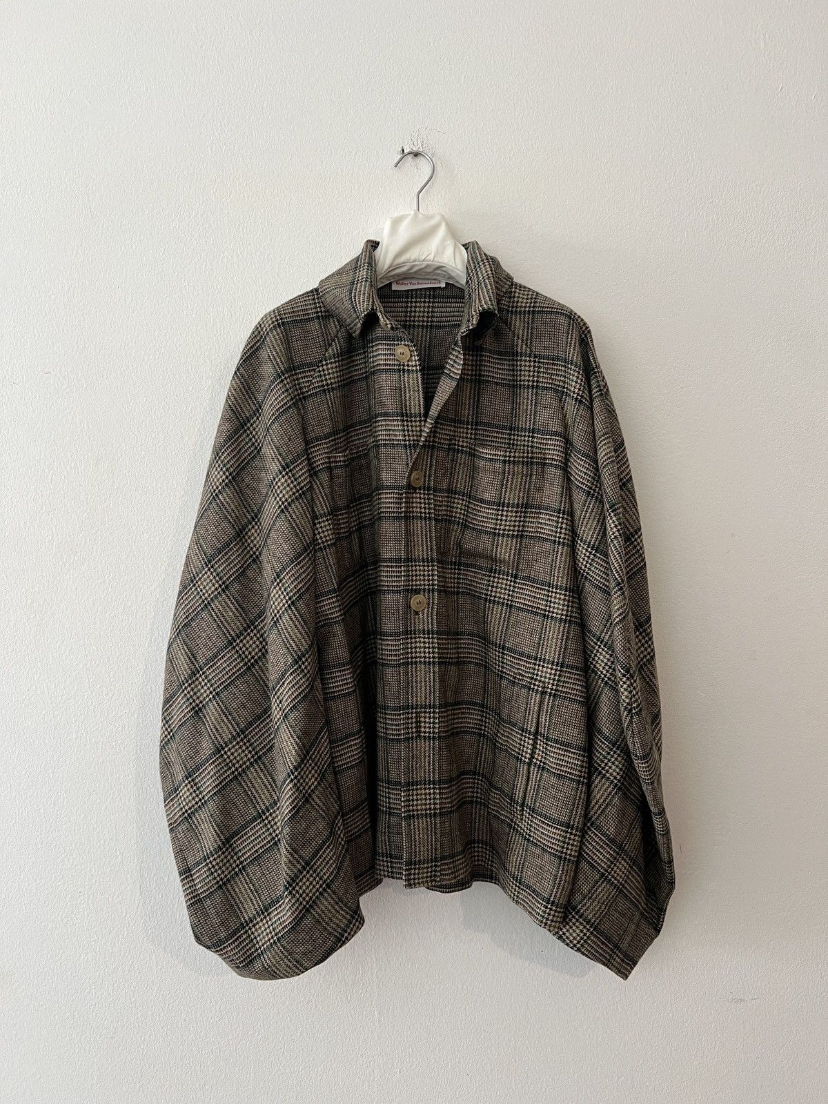 Walter Van Beirendonck Walter van beirendonck Houndstooth wool kimono jacket Size US M / EU 48-50 / 2 - 2 Thumbnail