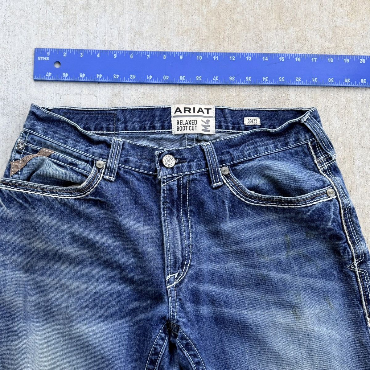 Ariat Ariat M4 Relaxed Boot Cut Jeans Men Size 33x32 Western Size US 33 - 8 Thumbnail