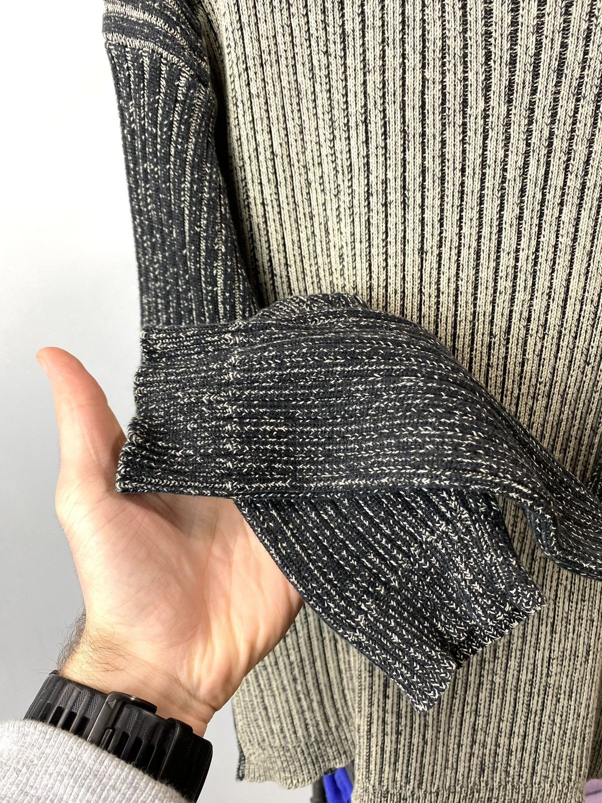 Vintage Y2K Vintage Striped Diesel Style Japanese Knit Sweater Size US L / EU 52-54 / 3 - 5 Thumbnail