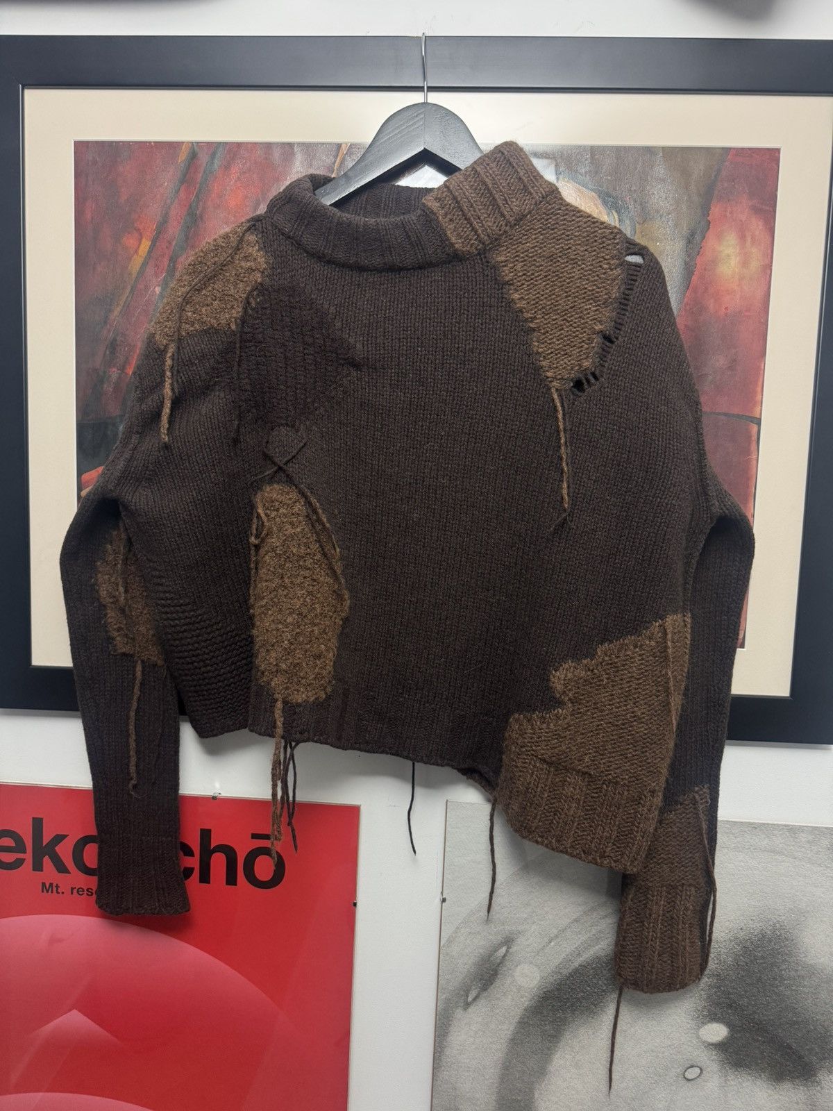 Acne Studios Acne Studios AW17 Ovira Patchwork Asymetric Wool Sweater Size S / US 4 / IT 40 - 6 Thumbnail