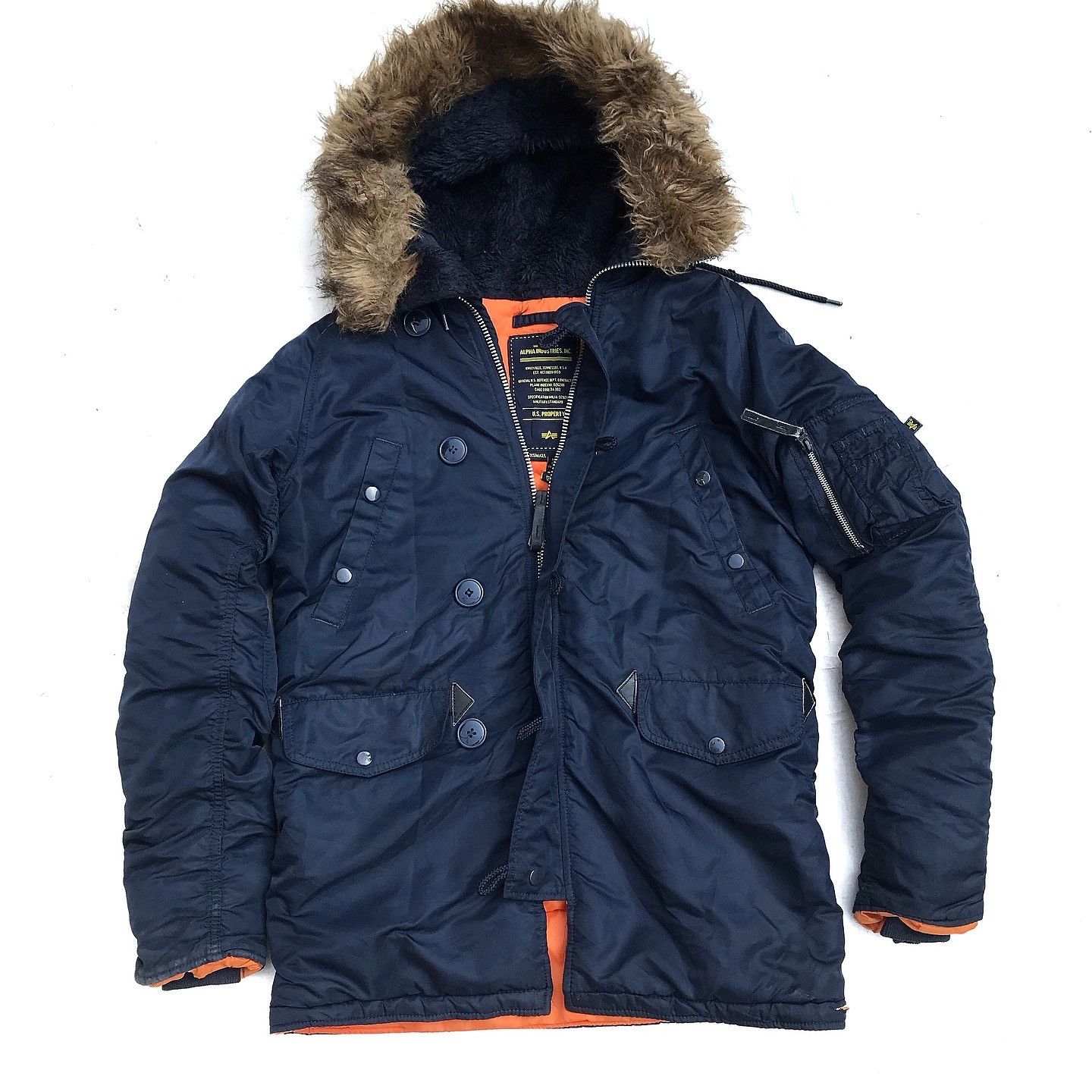 Alpha Industries Military N3B Parka navy Blue Jacket cold