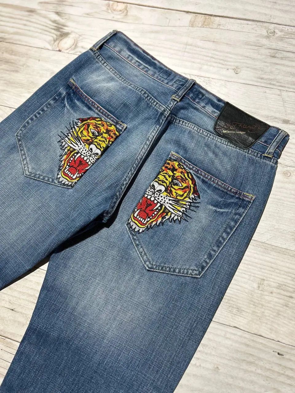 Ed Hardy Ed Hardy By Christian Audigier Denim Jeans Tiger Japan Y2K Size US 31 - 2 Thumbnail