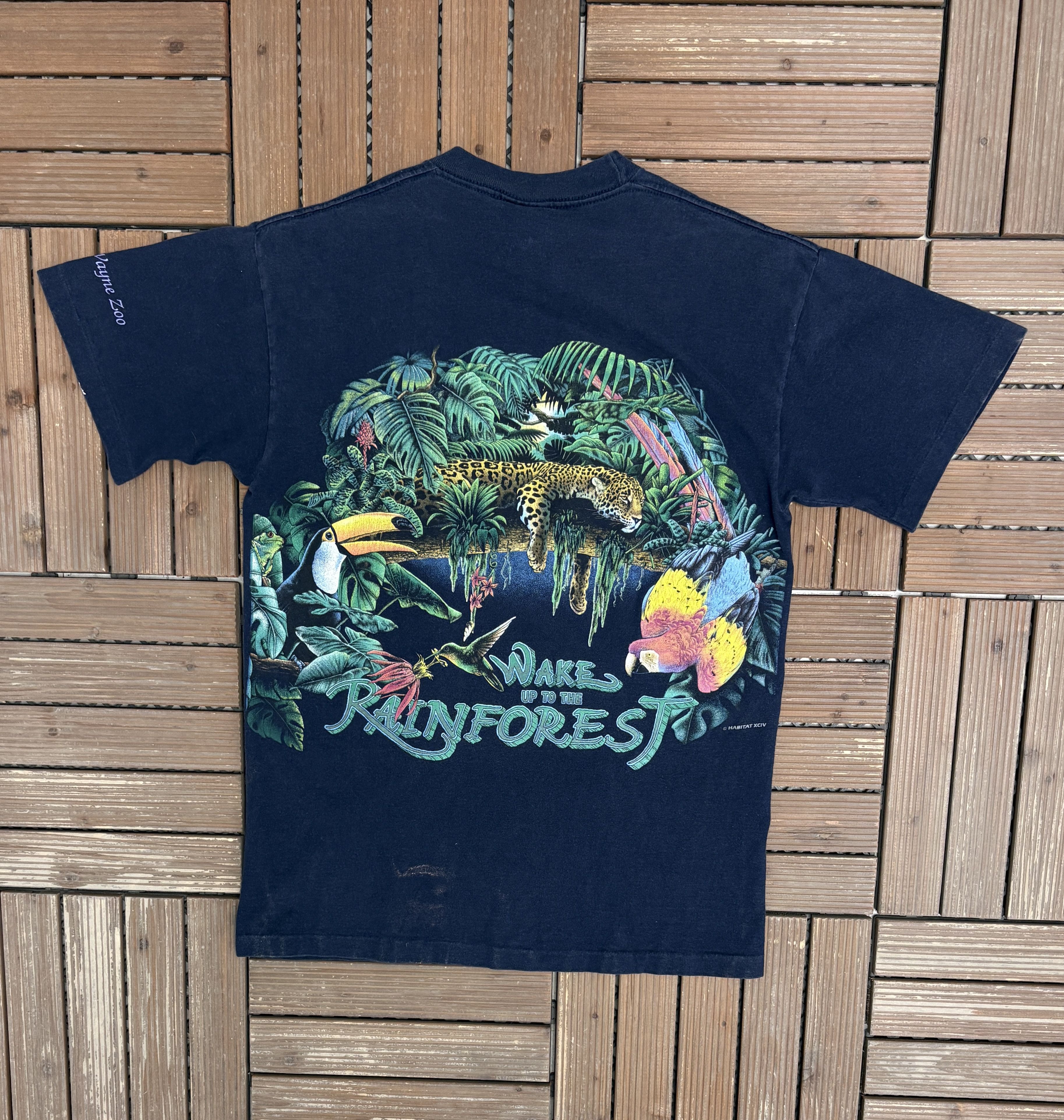 Vintage Wake Up To The Rainforest Vintage Blue T-Shirt Tee Size US M / EU 48-50 / 2 - 5 Thumbnail