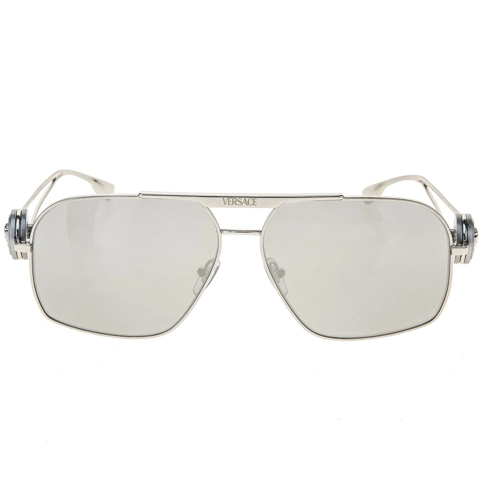 Versace VERSACE VE2269 2269 Medusa NAVIGATOR Silver Aviator Sunglass Size ONE SIZE - 9 Thumbnail