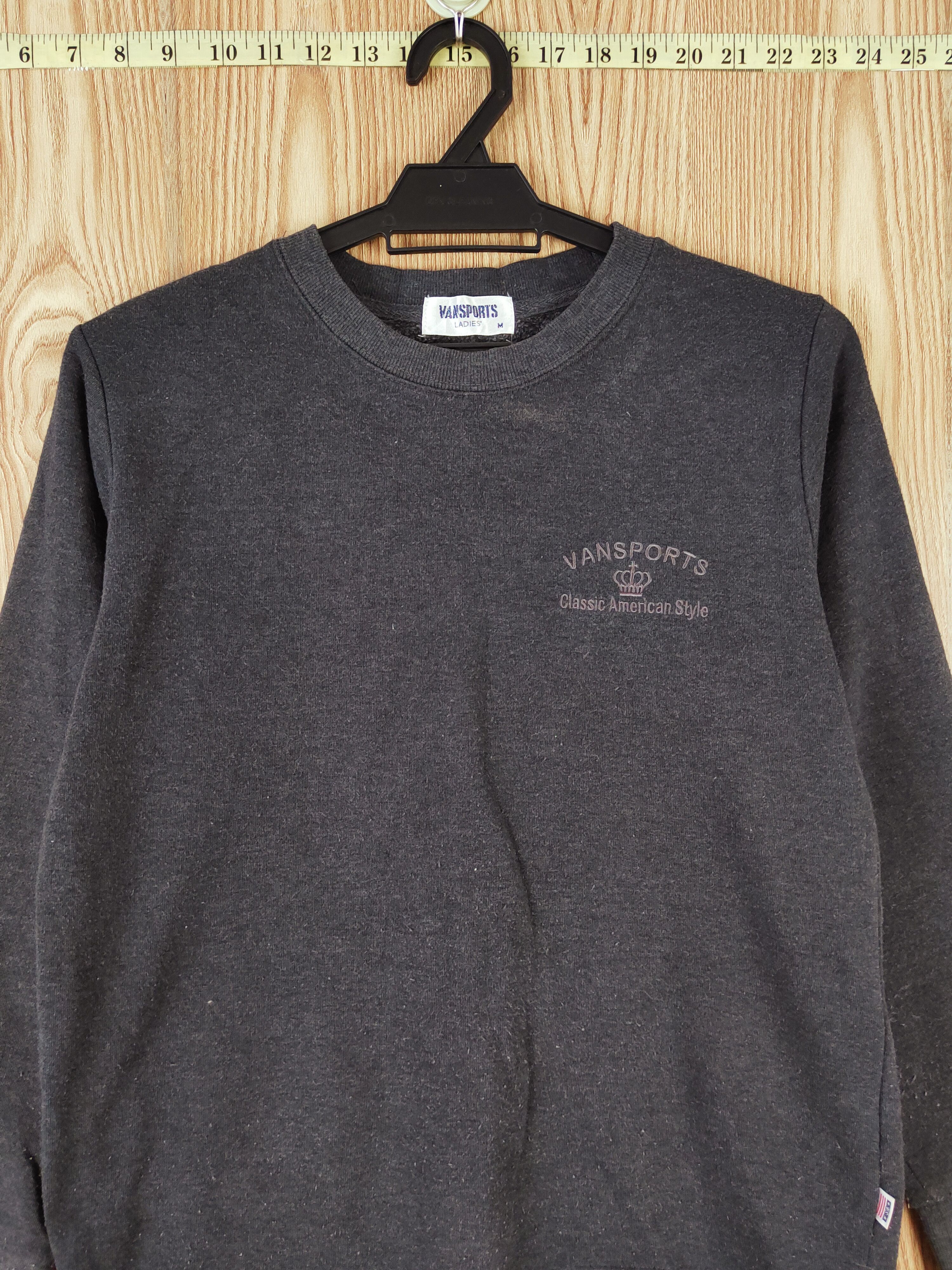 Japanese Brand × Vintage Rare Stuff 🔥 Vansports Dark Gray Sweatshirts Size M / US 6-8 / IT 42-44 - 3 Thumbnail
