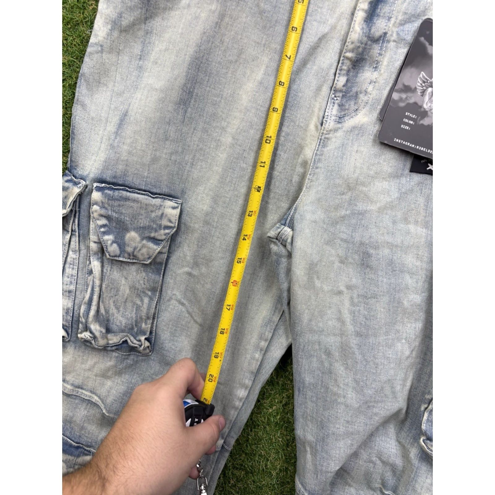 Vintage Rebel Vengeance Cargo Jeans Mens 38 Alternative Rapper Baggy Loose Fit NWT Size US 38 / EU 54 - 5 Thumbnail