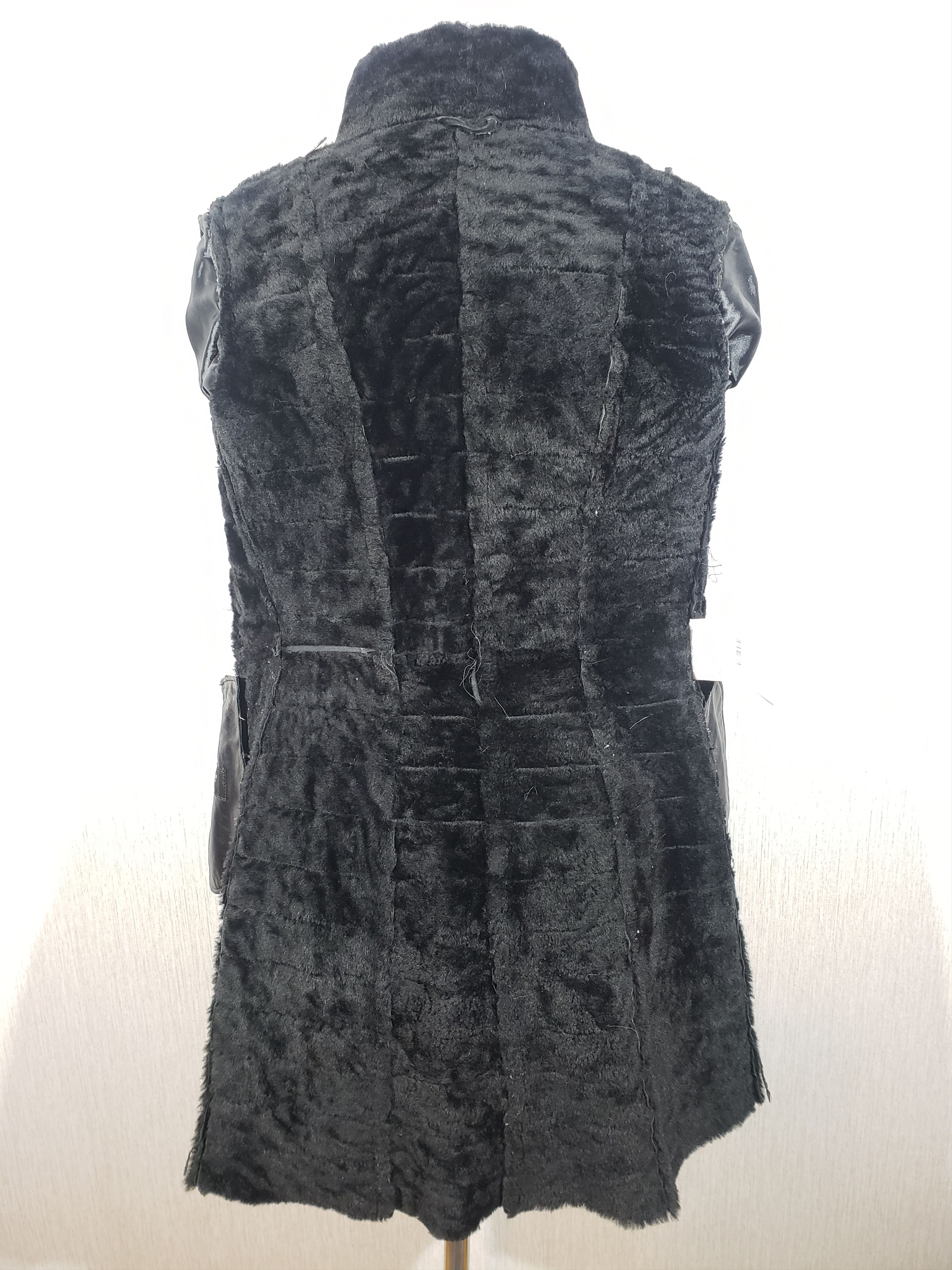 Other Stylish black sheepskin coat with leather sleeves. Size S / US 4 / IT 40 - 7 Thumbnail