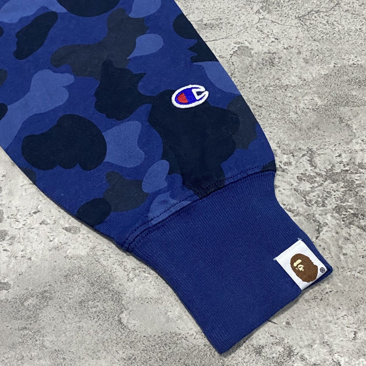 Bape × Champion Bape X Champion Blue Camo Hoodie Size US S / EU 44-46 / 1 - 5 Thumbnail