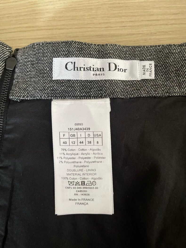 Dior Dior Gray denim umbrella skirt Size 26" / US 2 / IT 38 - 3 Thumbnail