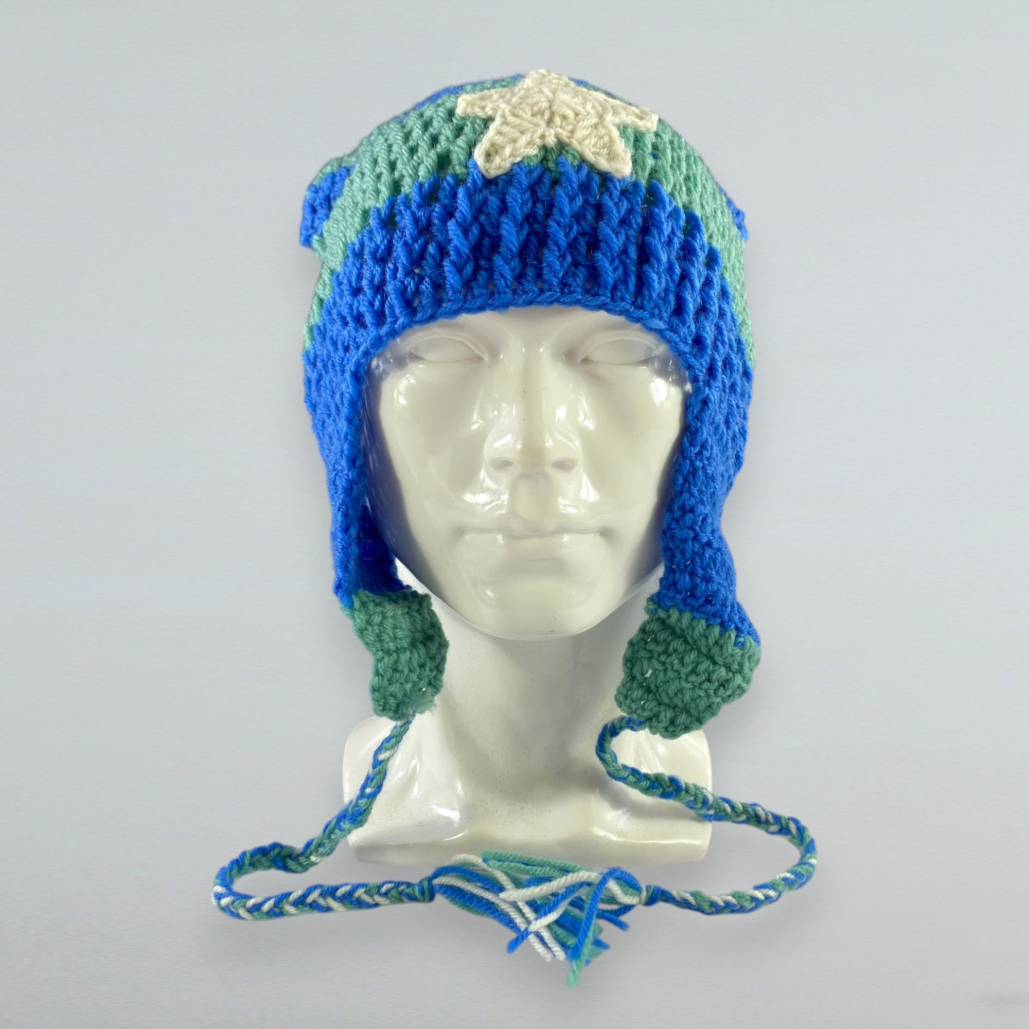 Japanese Brand Knit Ear Beanie Earflap Hat Snowcap Size ONE SIZE - 1 Thumbnail