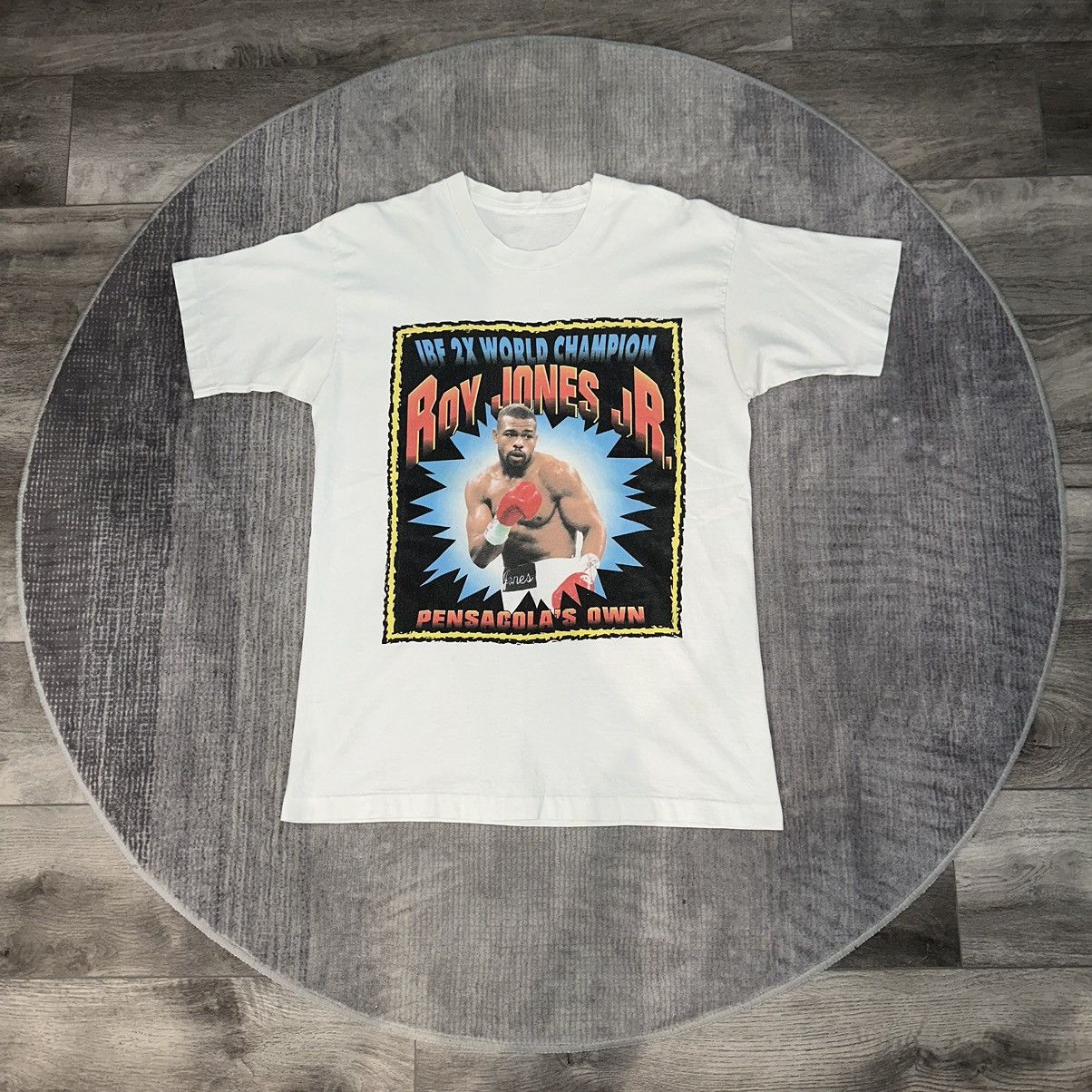image of Fruit Of The Loom x Made In USA Roy Jones Jr. Ibf 2X World Champ in White, Men's (Size Large)