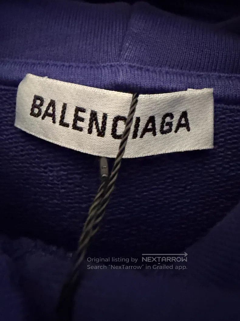 Balenciaga Balenciaga Dark Blue Coke Hooded Sweatshirt Size US M / EU 48-50 / 2 - 4 Thumbnail
