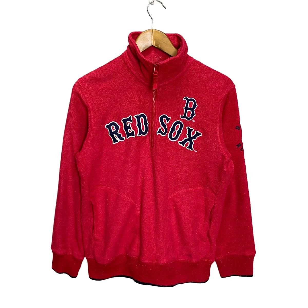 image of Mlb Red Sox Half Zipper Pullover Fllexe, Men's (Size Medium)