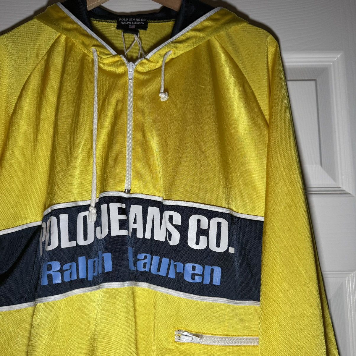 Vintage Vintage Polo Jeans Hooded Jersey Top Sz L Size US L / EU 52-54 / 3 - 2 Thumbnail