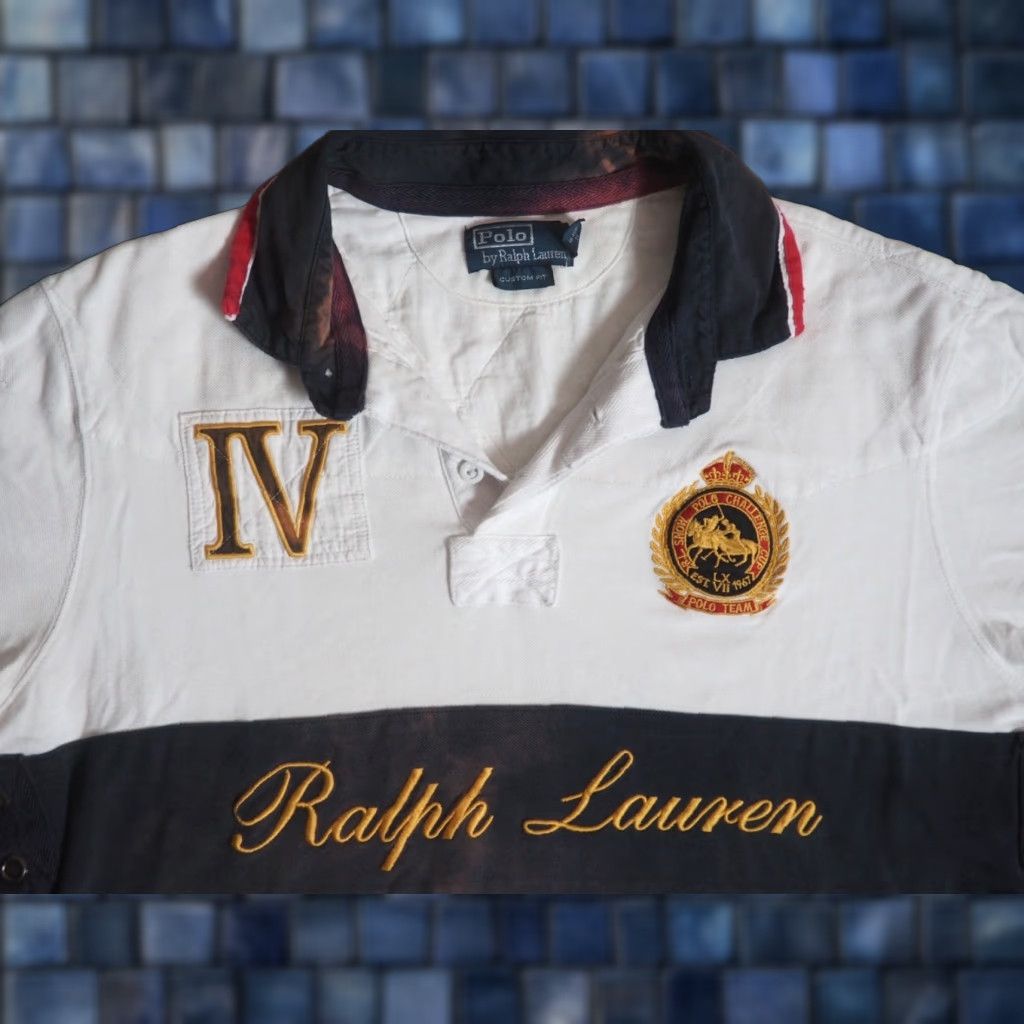 Polo Ralph Lauren VTG Polo Ralph Lauren Challenge Cup Polo Shirt Mens XL White 90s Vintage Distress Logo Cotton Button Short Sleeve Collared Polo Shirt Mens XL 90s Size US XL / EU 56 / 4 - 1 Thumbnail