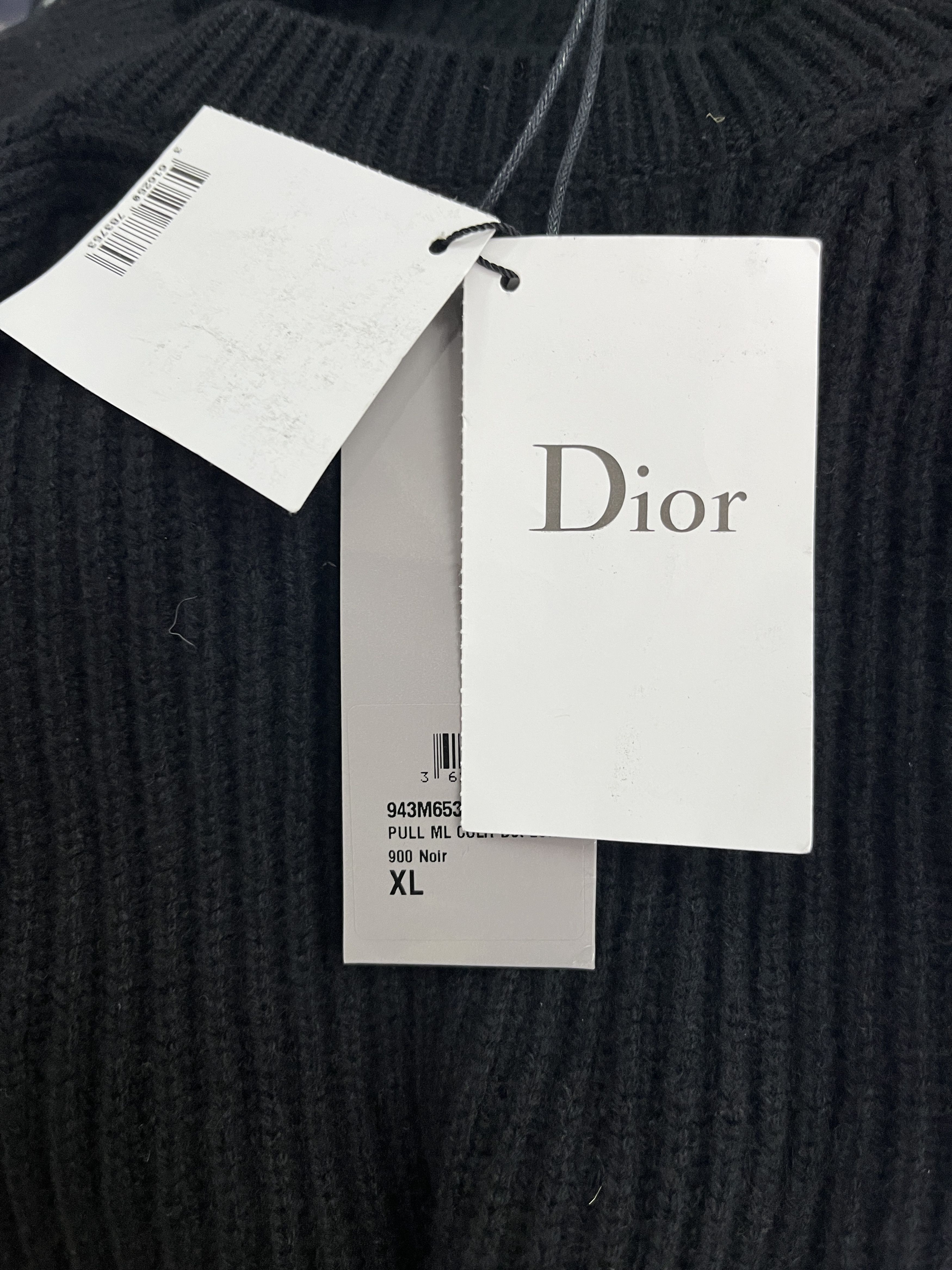 Dior Dior Black Cashmere Pullover With Neck Scarf Size XL / US 12-14 / IT 48-50 - 4 Thumbnail