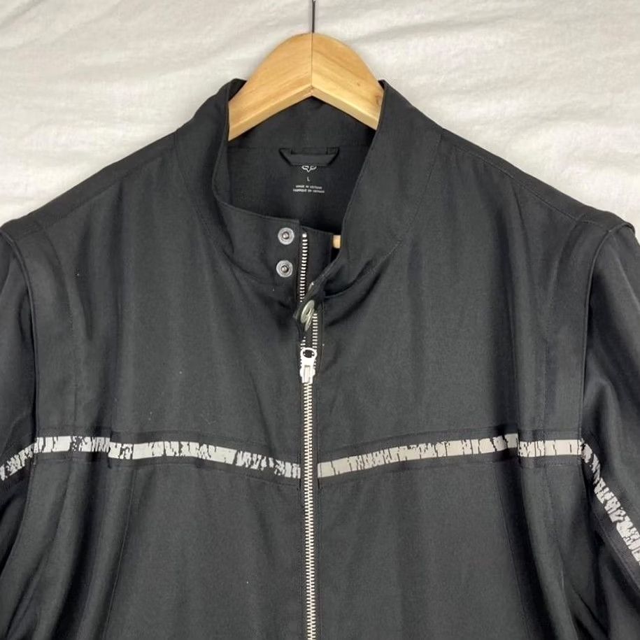 Fox Racing Fox Racing Jacket Mens Large Black Reflective Moto Riding Zip Convertible Vest Size US L / EU 52-54 / 3 - 5 Thumbnail