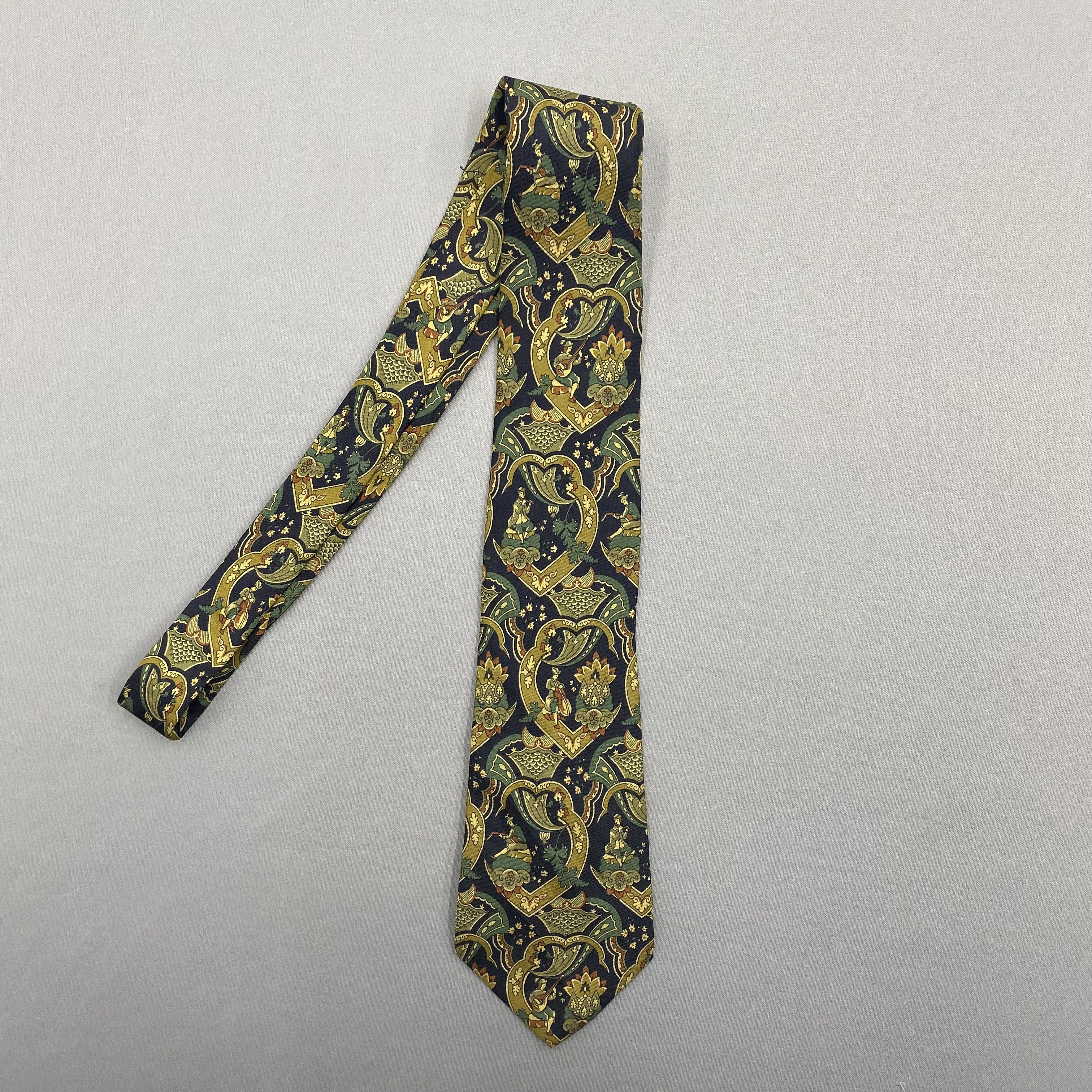 Salvatore Ferragamo Vintage Salvatore Ferragamo SILK Necktie Cravate Pure Silk Size ONE SIZE - 4 Thumbnail