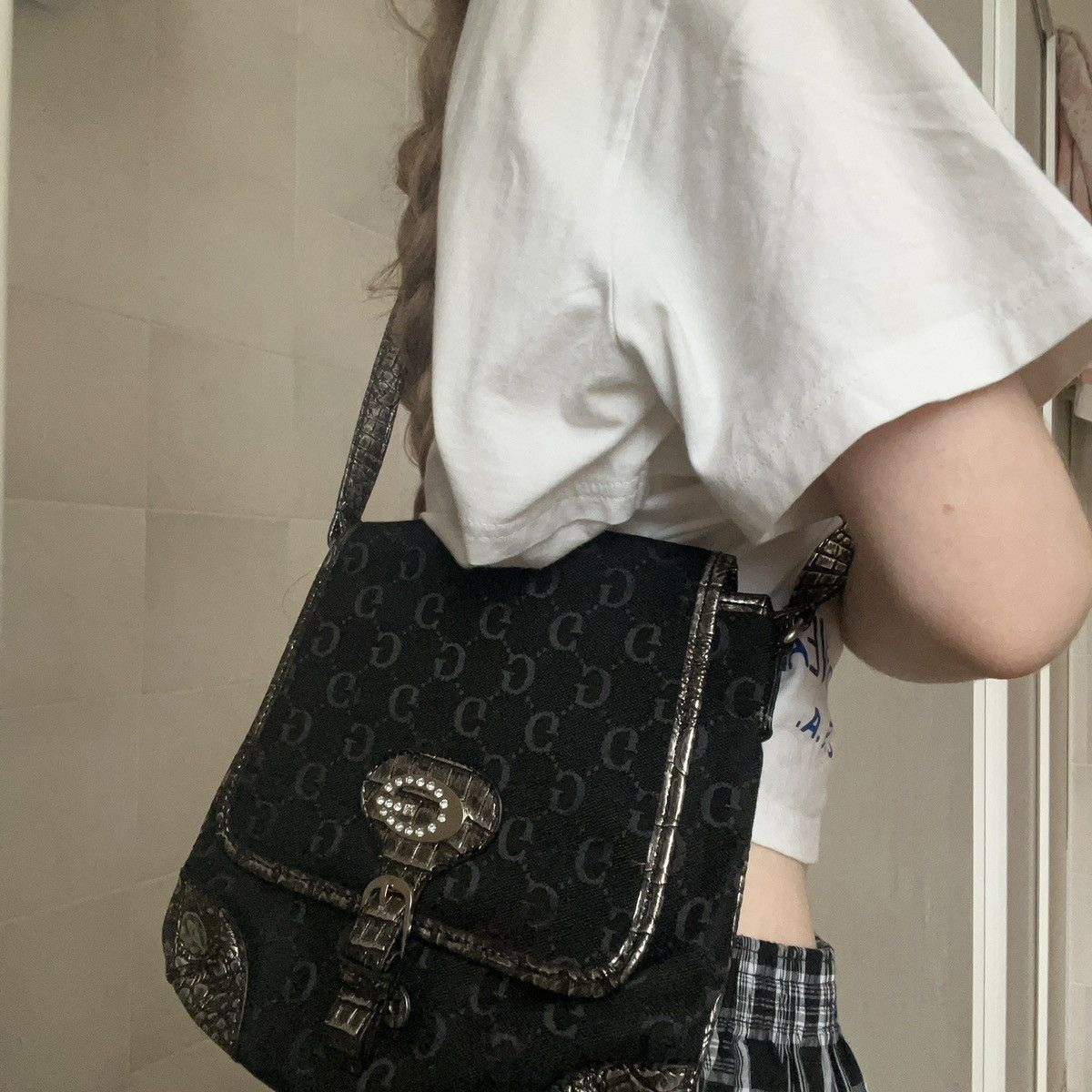 Vintage ♡ Black retro crossbody bag ♡ Size ONE SIZE - 2 Thumbnail