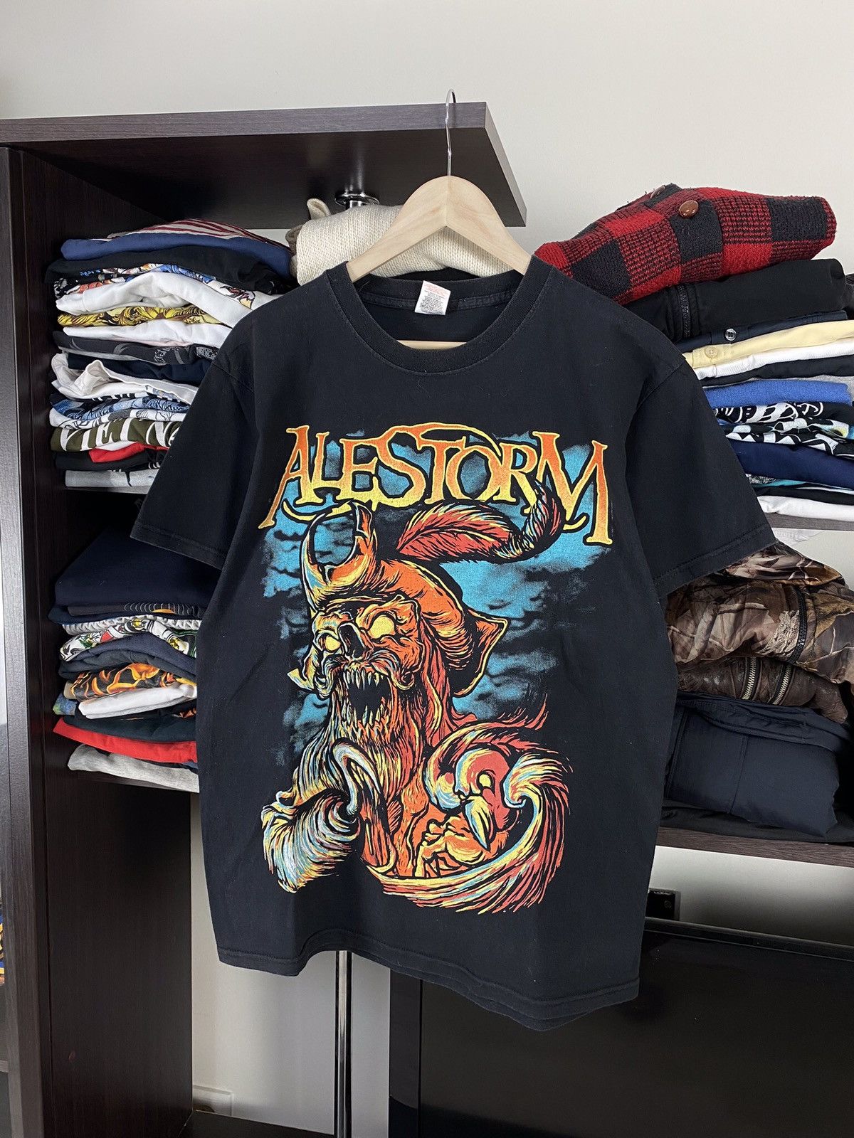 Band Tees × Vintage VINTAGE ALESTORM BLACK LOGO TSHIRT Size US L / EU 52-54 / 3 - 1 Thumbnail