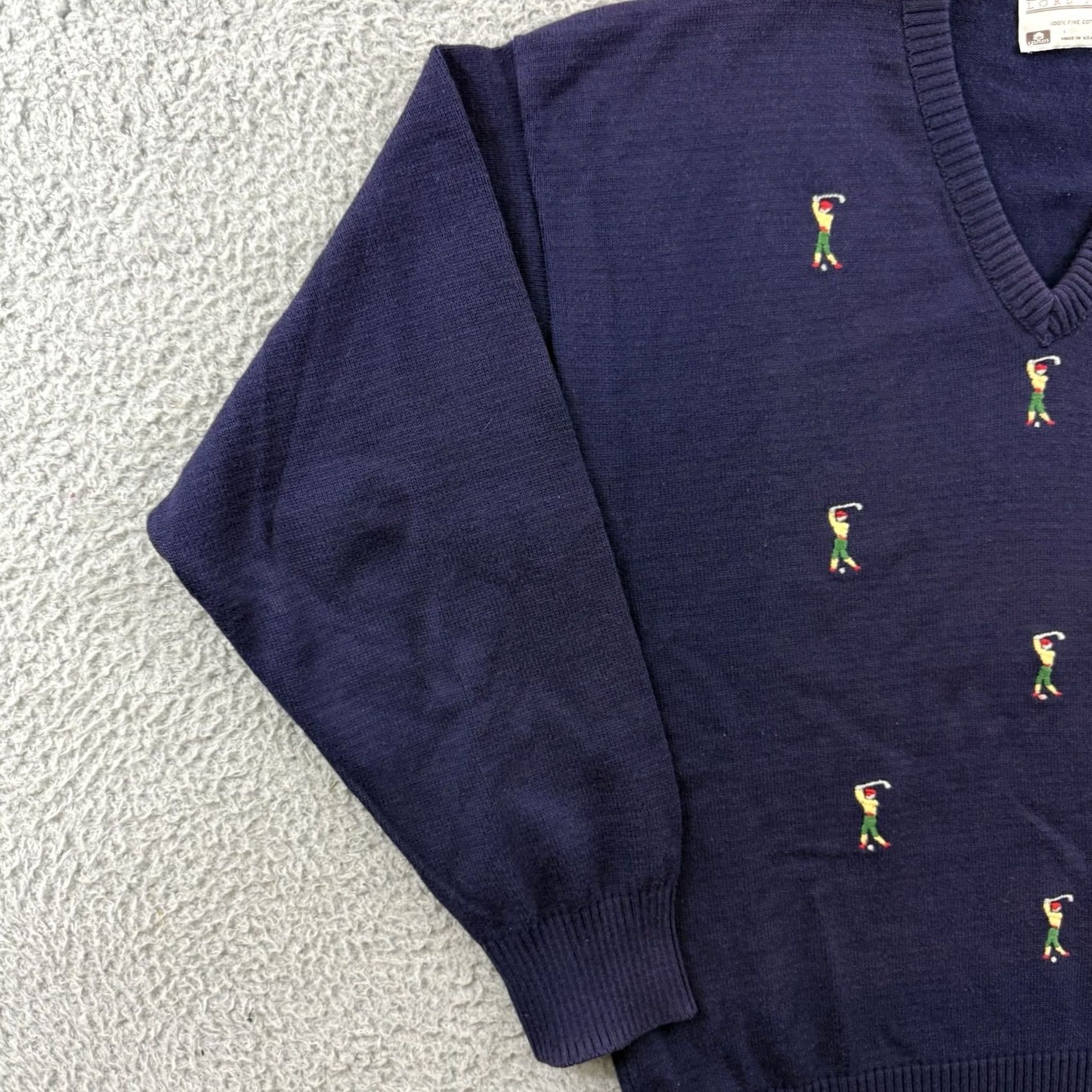 Vintage VINTAGE Lord Jeff Sweater Mens L Blue Golf Neck Long Sleeve Sport Pullover Size US L / EU 52-54 / 3 - 4 Thumbnail