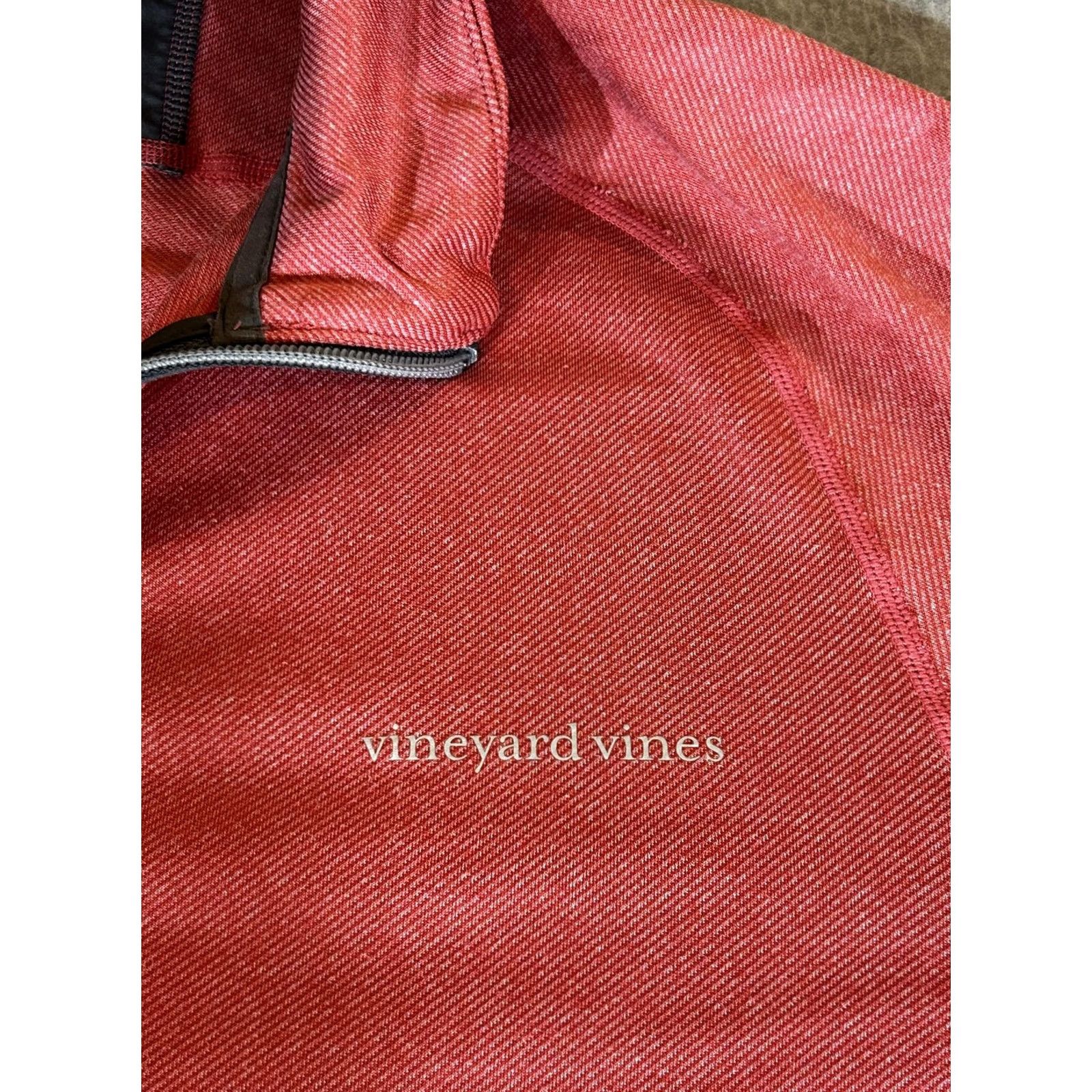 Vineyard Vines VINEYARD VINES Pullover Mens Large Red 1/4 Zip Performance Sankaty Golf Shirt Size US L / EU 52-54 / 3 - 2 Thumbnail