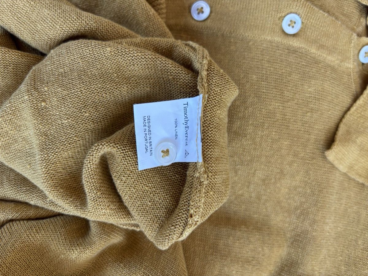Timothy Everest Timothy Everest Mustard Linen Knit Polo Shirt Size US L / EU 52-54 / 3 - 5 Thumbnail