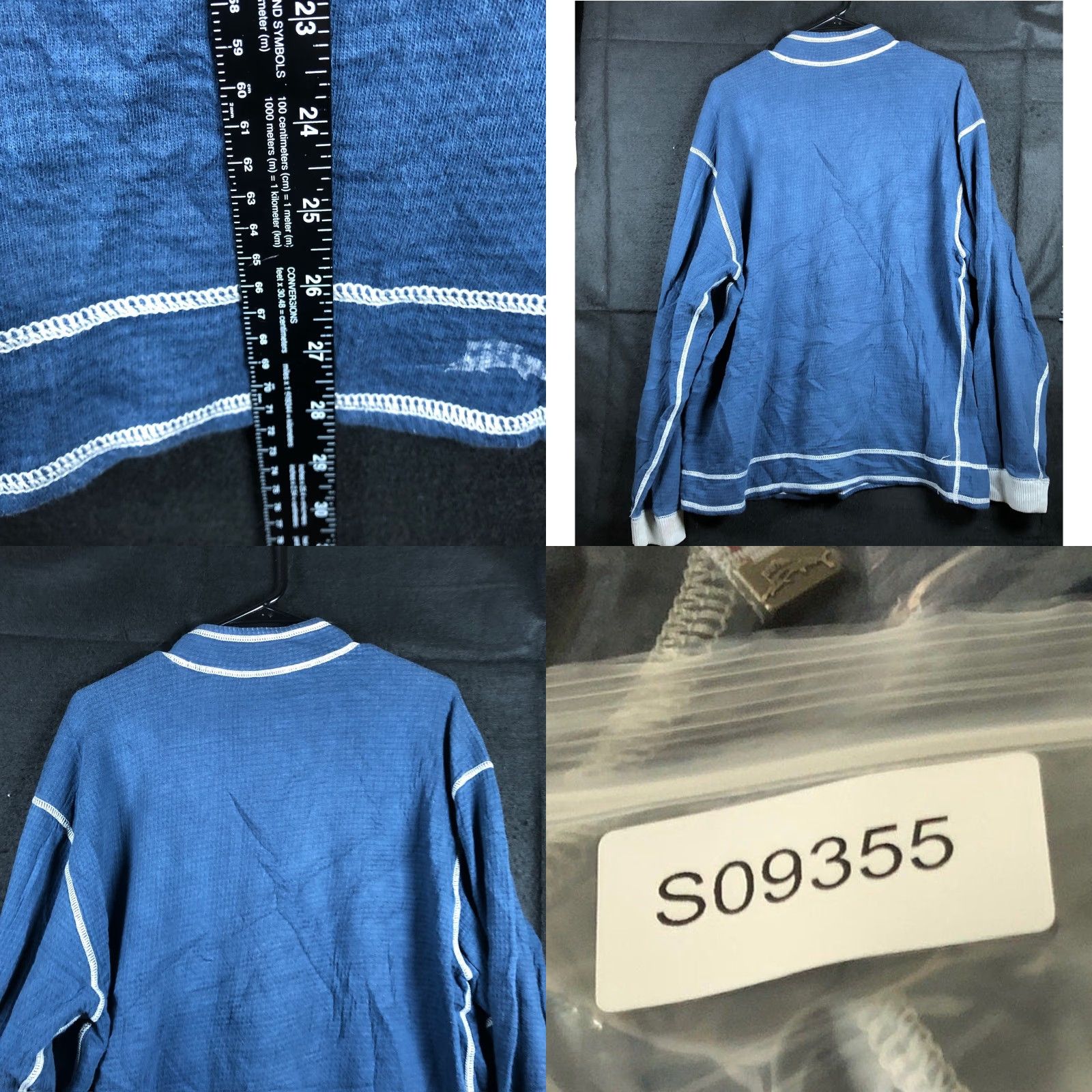 Banana Republic Tommy Bahama Sweatshirt Blue Gray 1/4 Zip Pullover 100% Cotton XL Men Pullover Zip Non-Graphic Solid Casual Size US XL / EU 56 / 4 - 8 Thumbnail