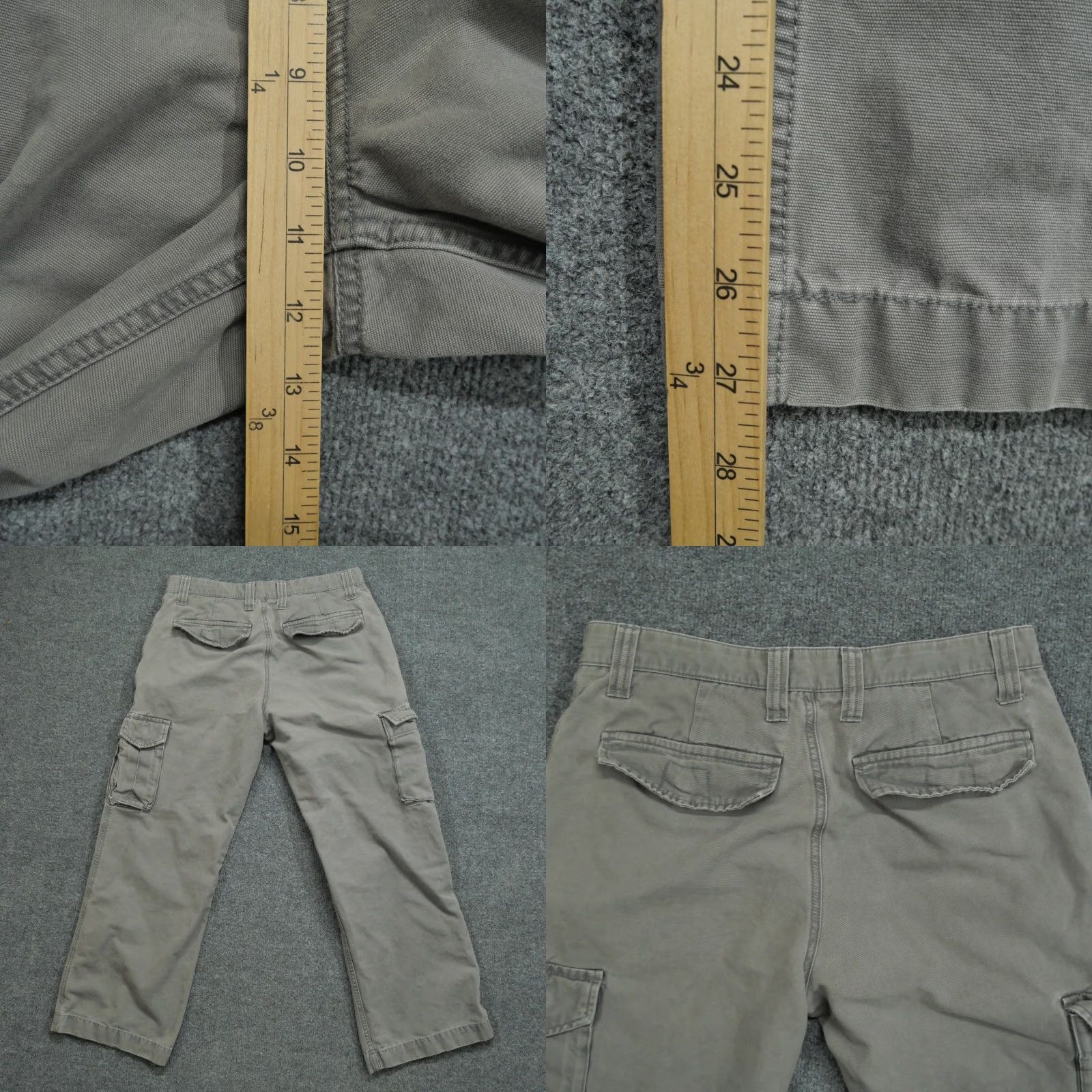 Old Navy Old Navy Mens Pants 33x30 Grey Cargo Wide Leg Size US 34 / EU 50 - 8 Thumbnail
