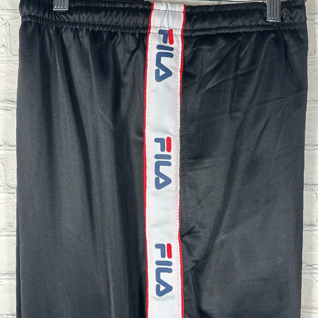 Fila VINTAGE Fila Track Pants Men’s 4XL Black Tapered Logo on Sides Polyester Track Pants Mens 4XL Black 90s Activewear Size US 39 - 2 Thumbnail
