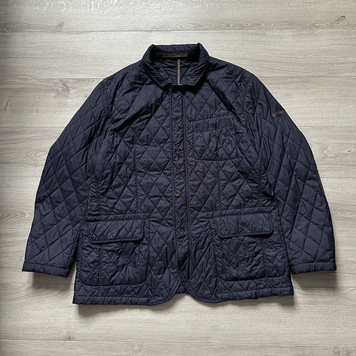 Image of Hackett London Quilted Jacket Men’S Size: in Blue, Men's (Size 2XL)