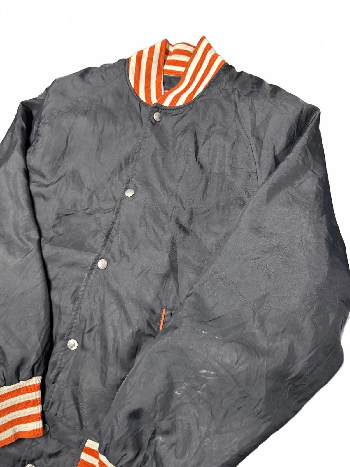 Other Men's Black Varsity Jacket with Orange and White Stripes Size US L / EU 52-54 / 3 - 3 Thumbnail