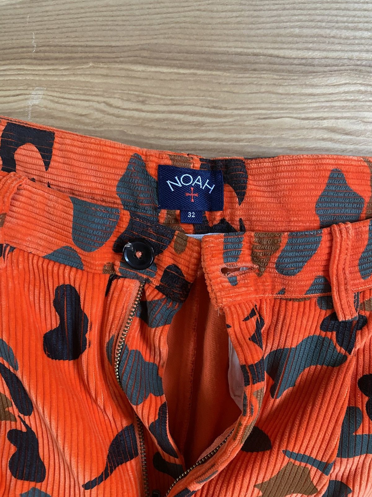 Noah Corduroy Orange Camo pants Size US 32 / EU 48 - 2 Thumbnail