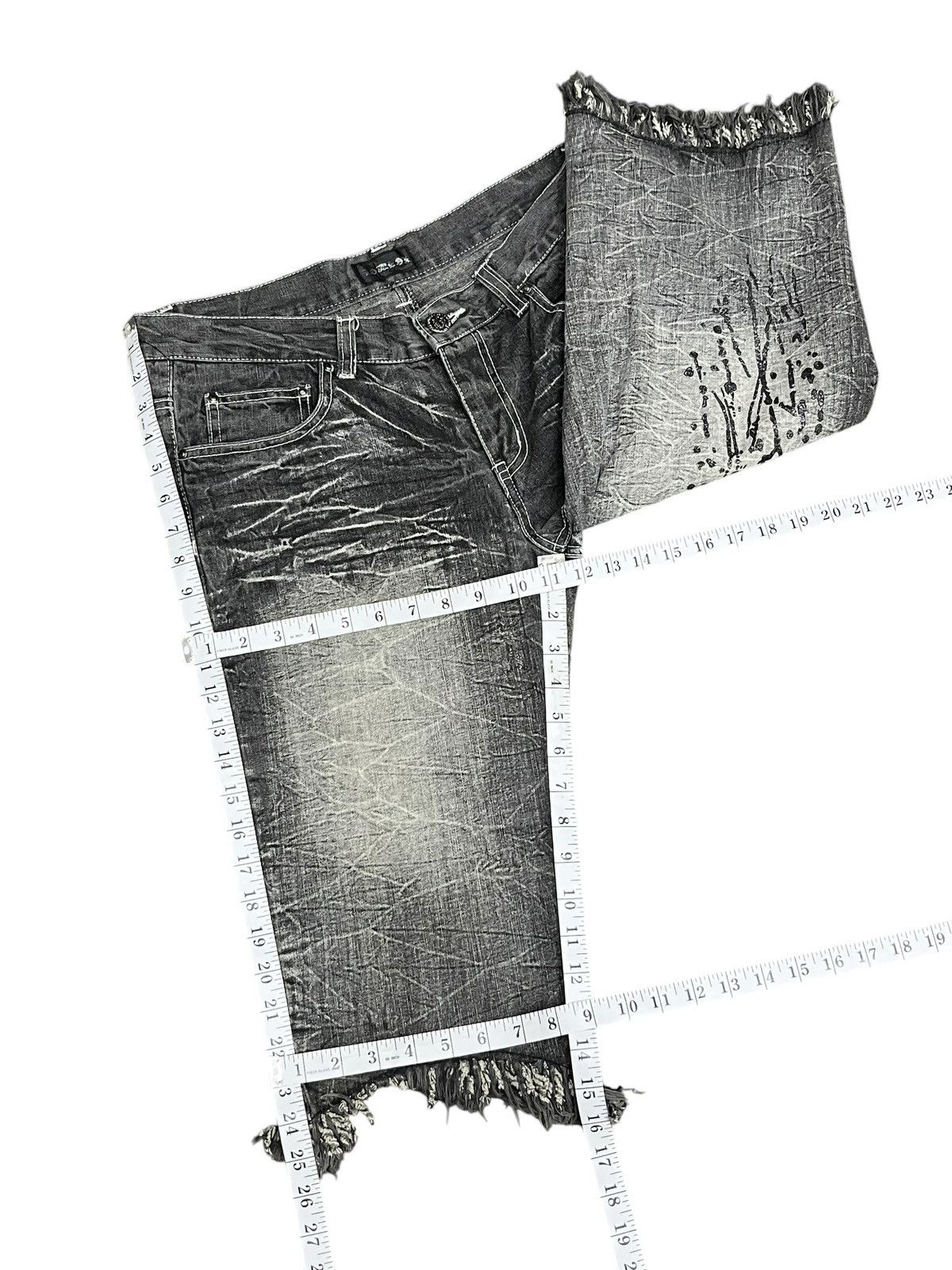 LOWBOX Lowbox Grunge Distressed Paint Splatter Denim Shorts Size US 31 - 13 Thumbnail