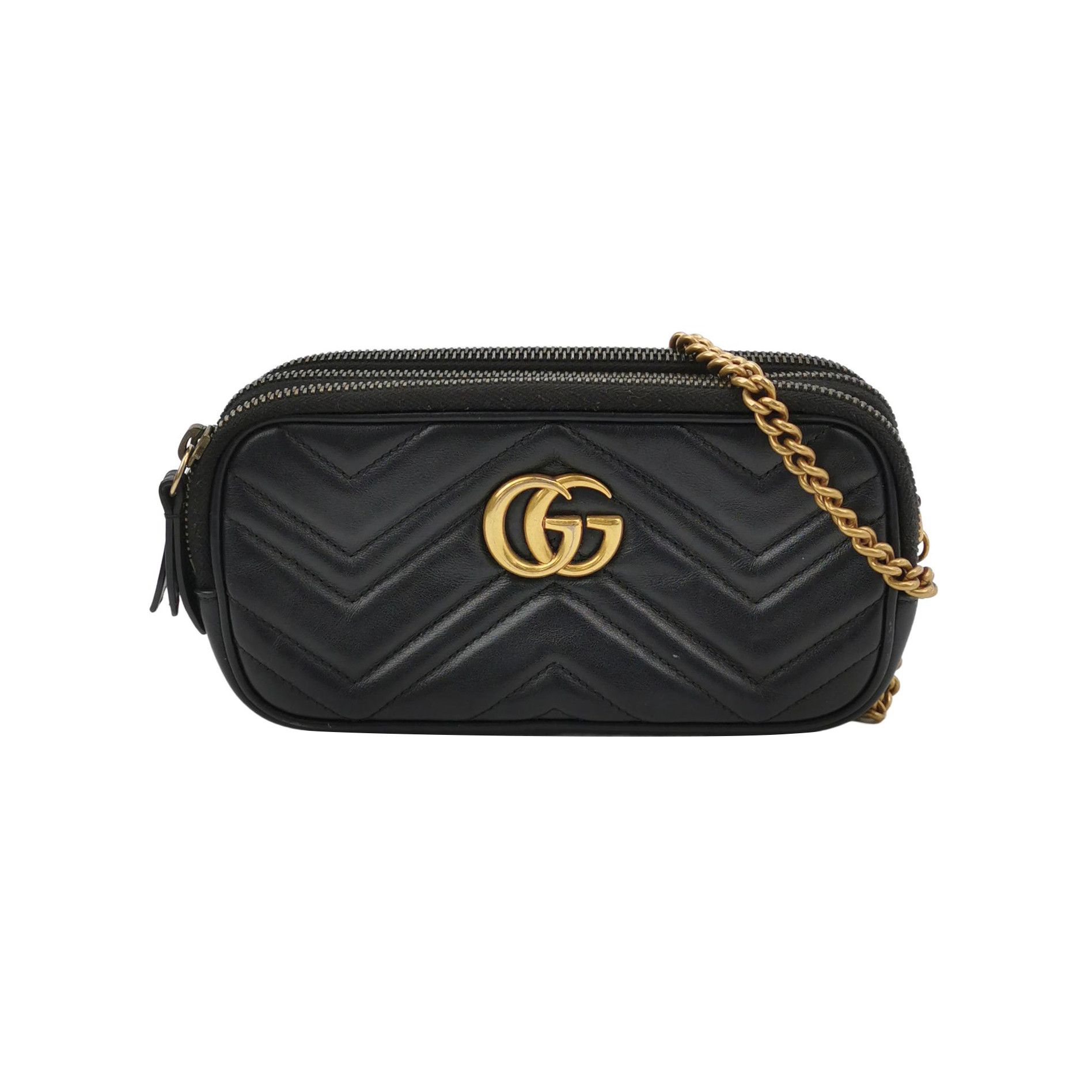 Gucci Gucci GG Marmont V-Quilted Leather Shoulder Bag ONE SIZE Size ONE SIZE - 1 Thumbnail