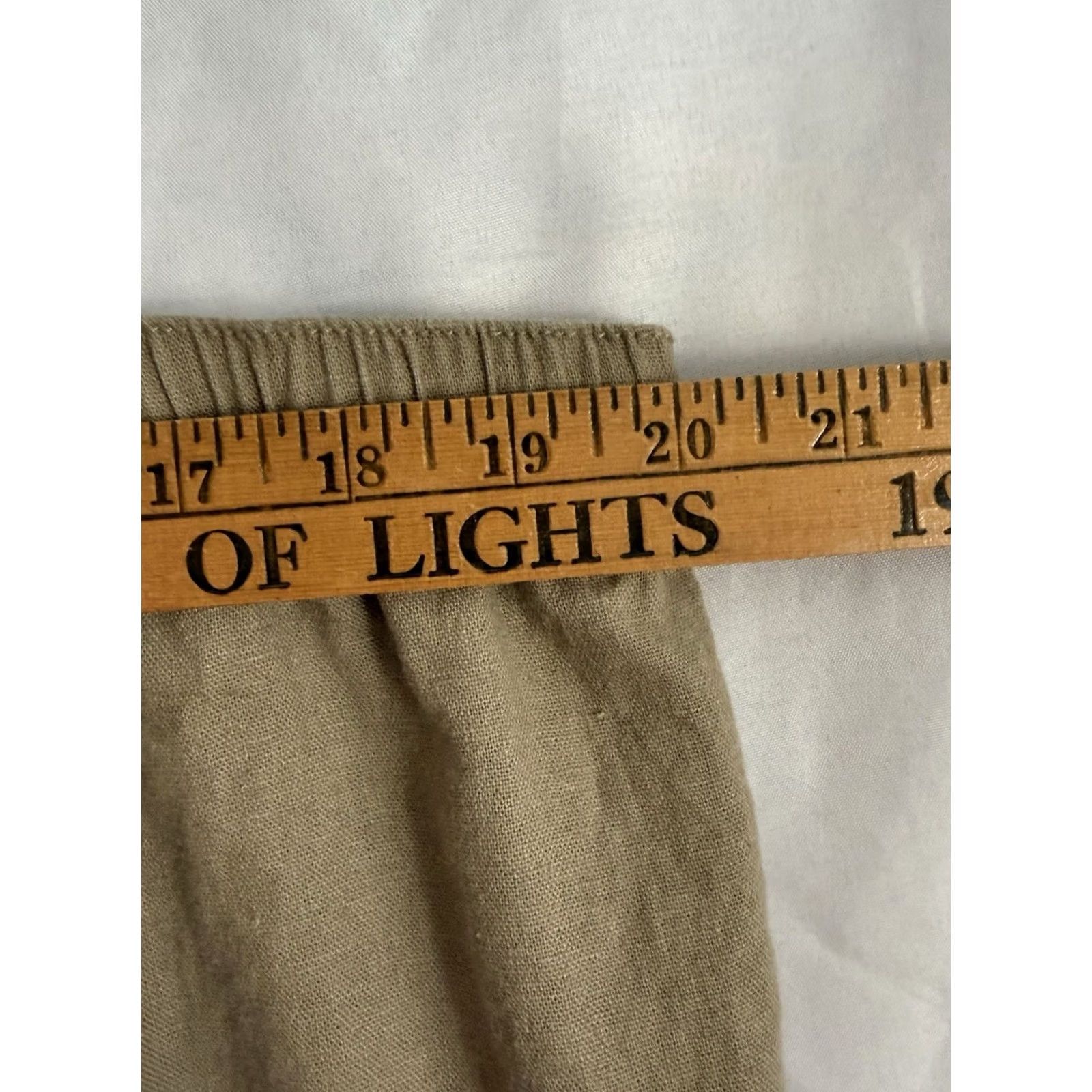 Vintage Larry Levine Woman Pants Capri Linen Blend Taupe Khaki Beach Casual Resort 20W Size 42" / US 20 - 4 Thumbnail